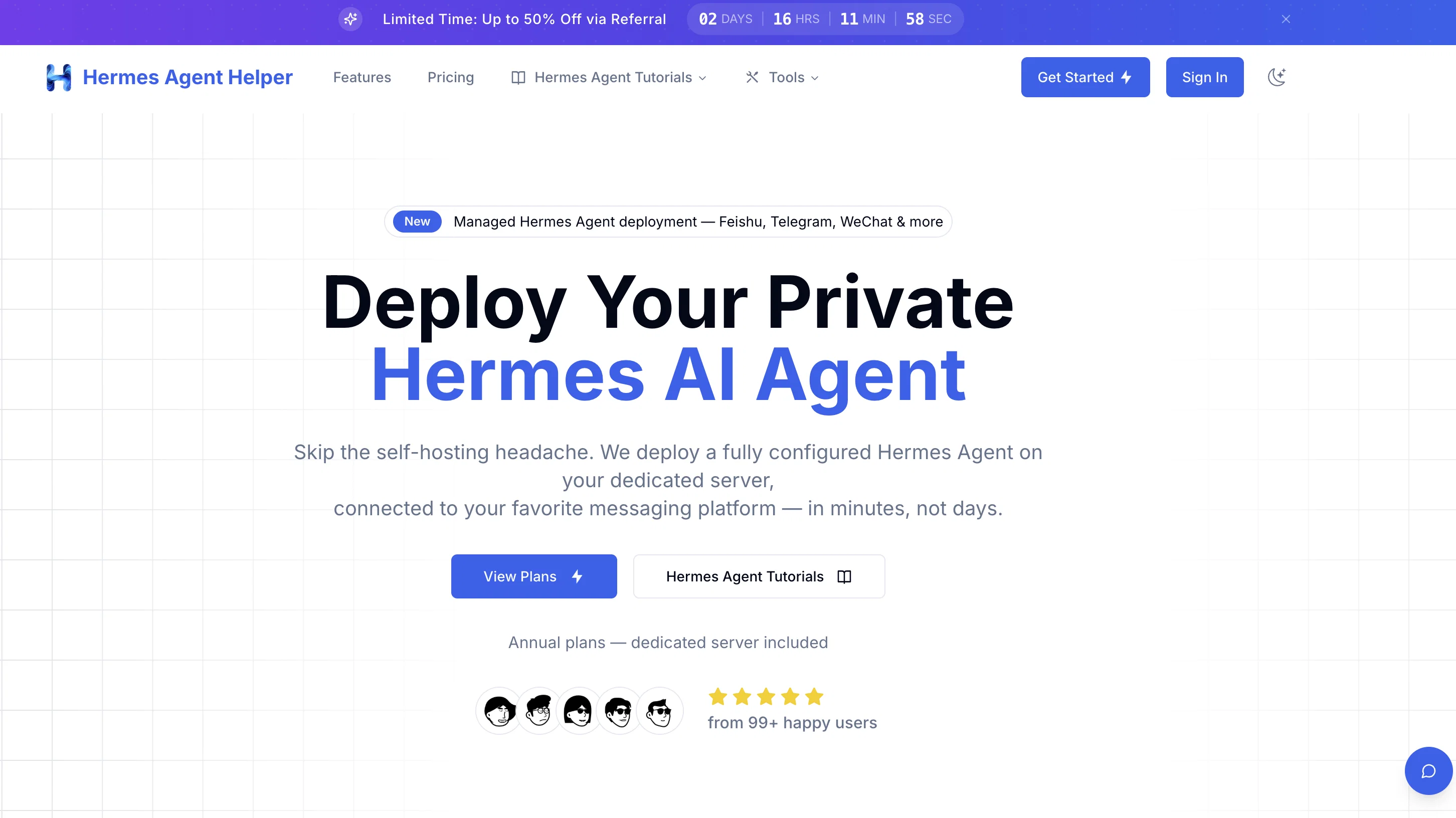 Hermes Agent Helper website