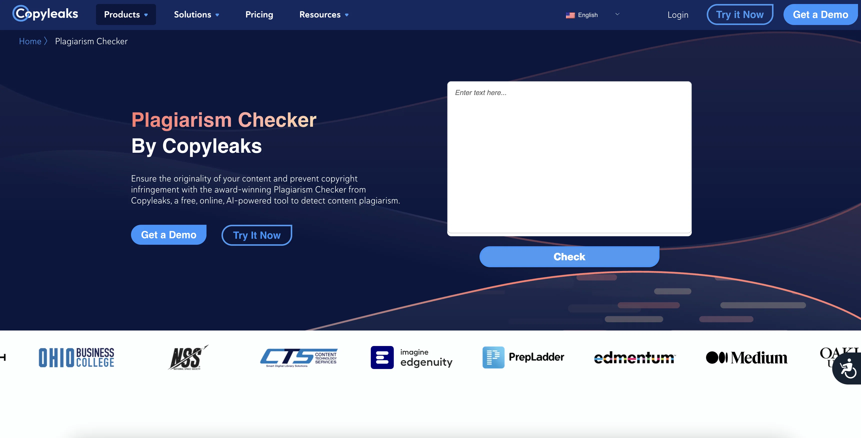 Copyleaks - Plagiarism detector website