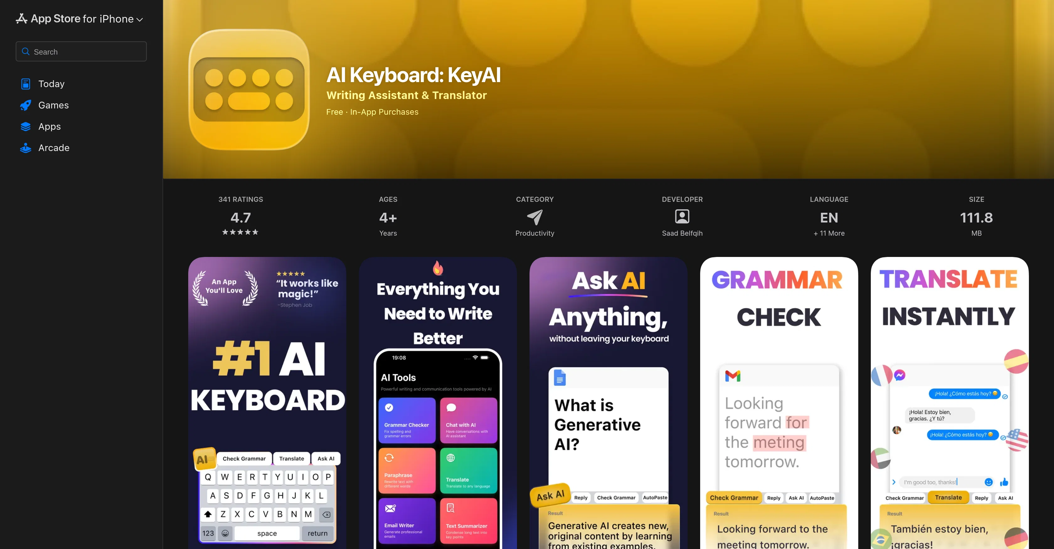 AI Keyboard: KeyAI website