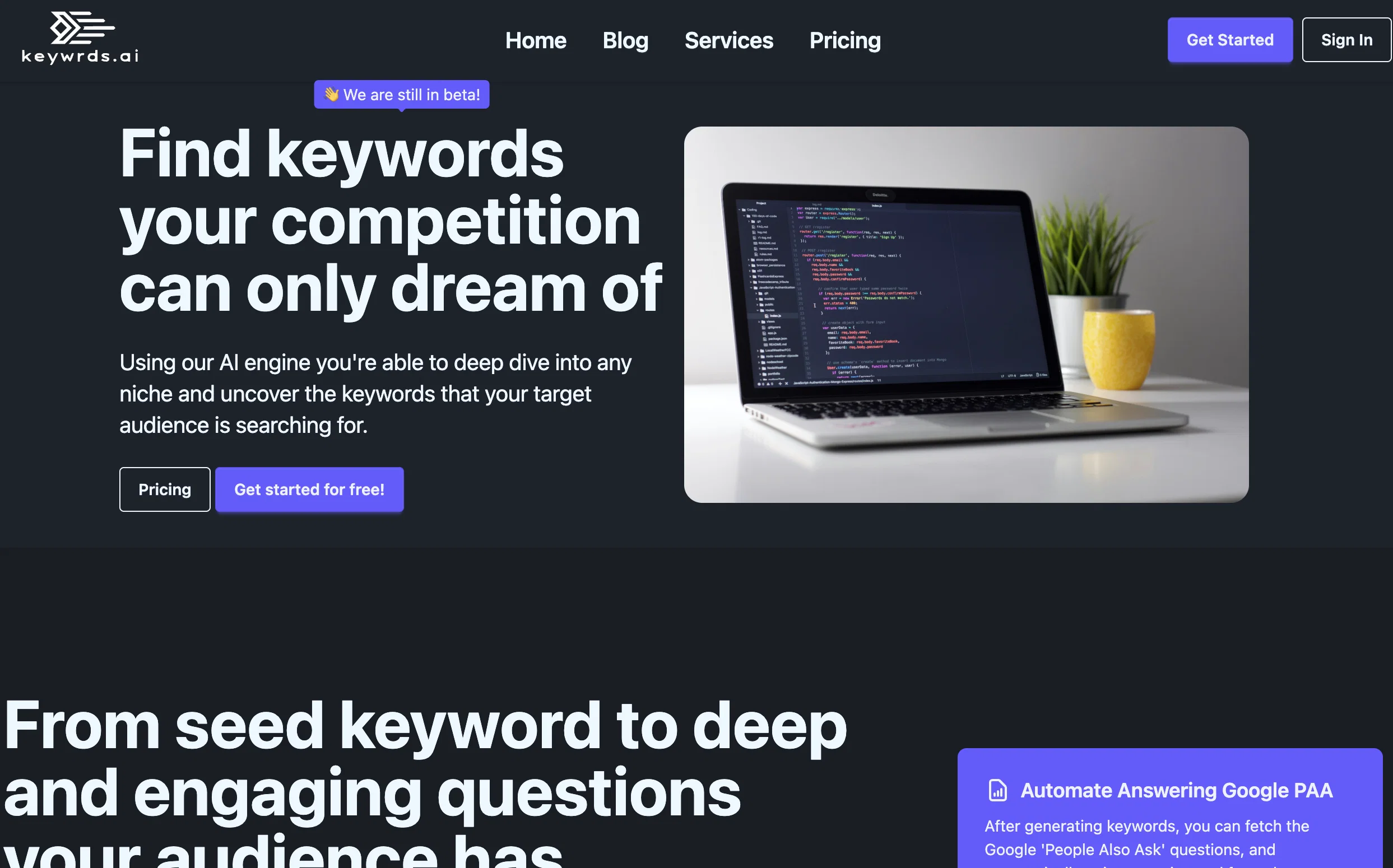Keywrds website