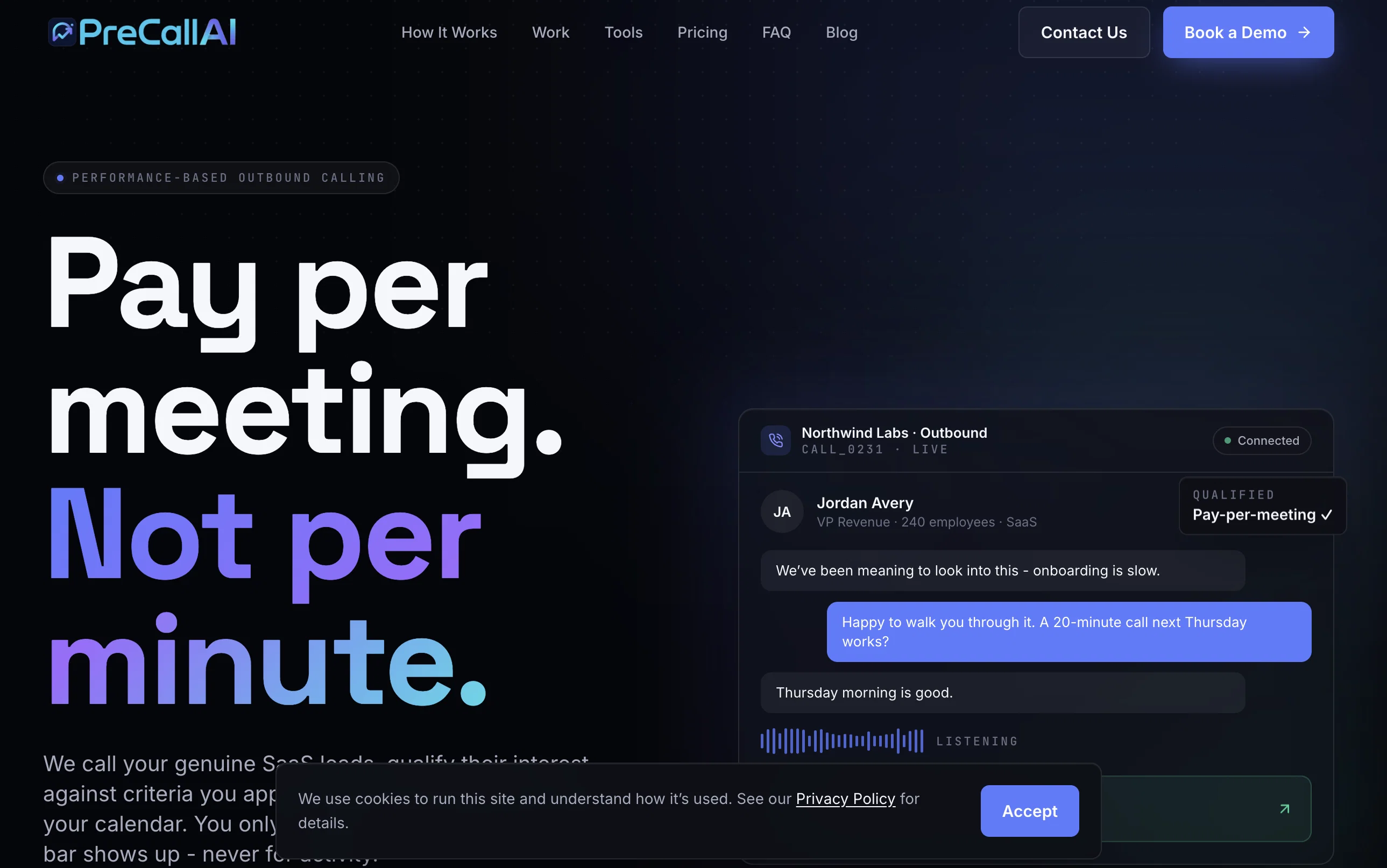PreCallAI website