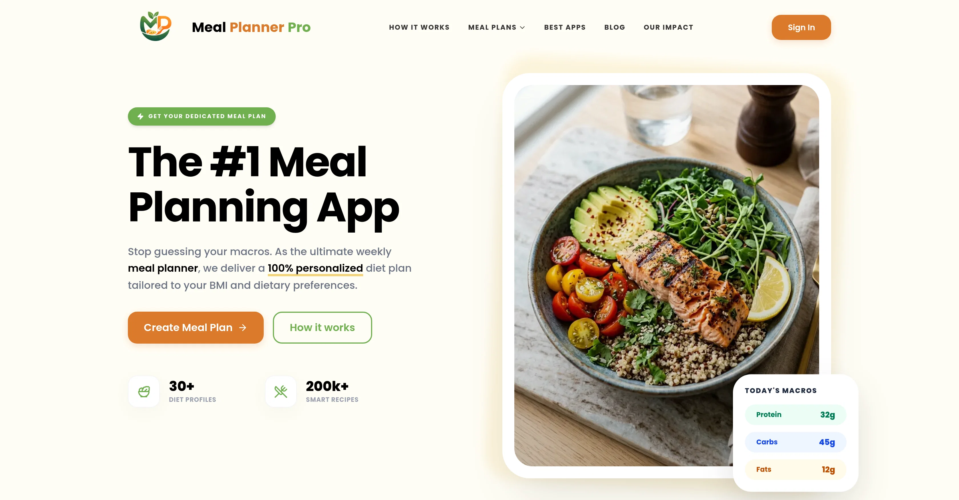 Meal Planner Pro website