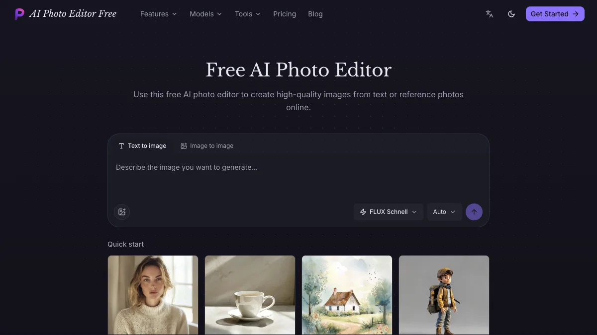 AI Photo Editor Free website