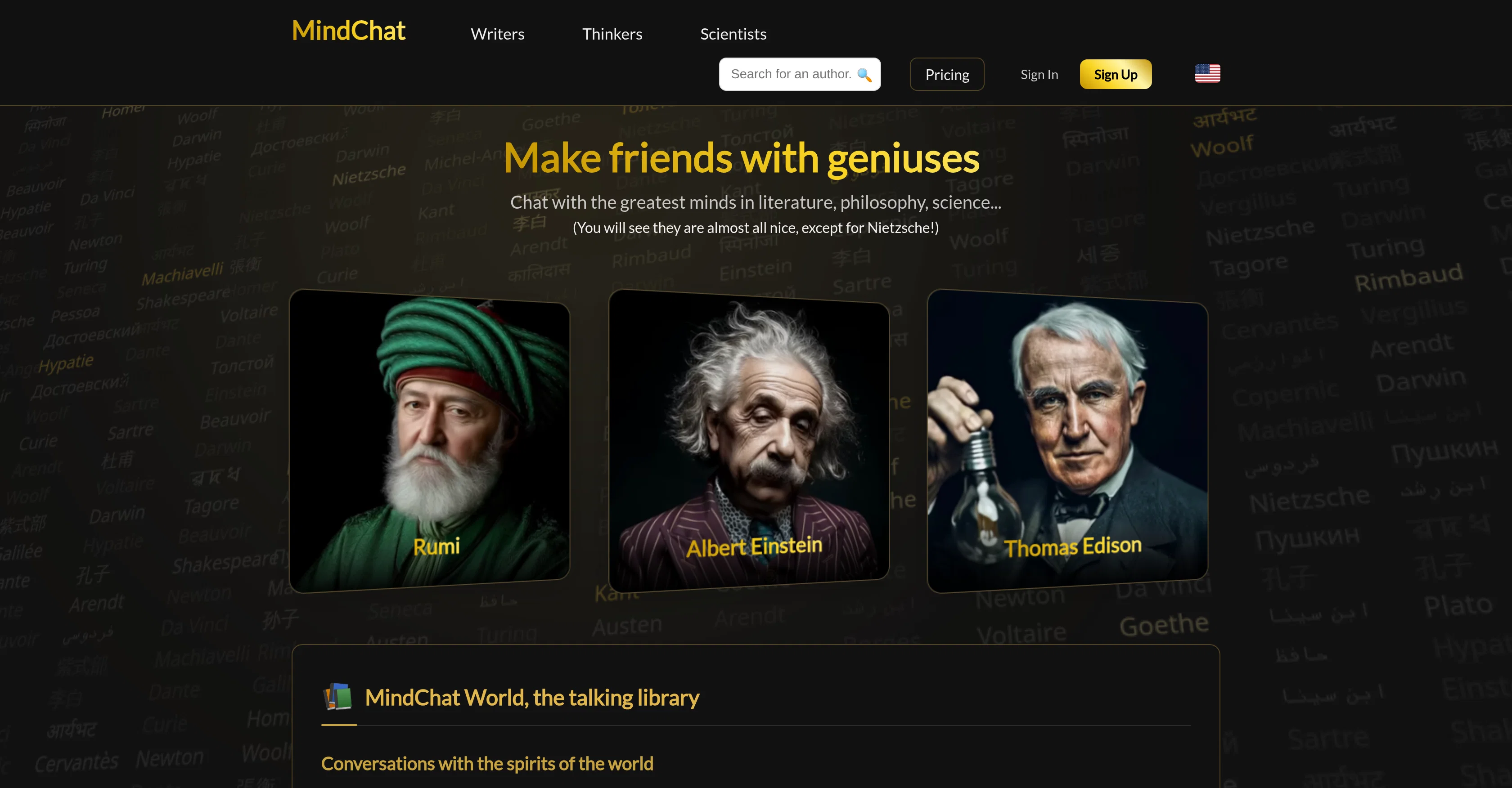 MindChat World website