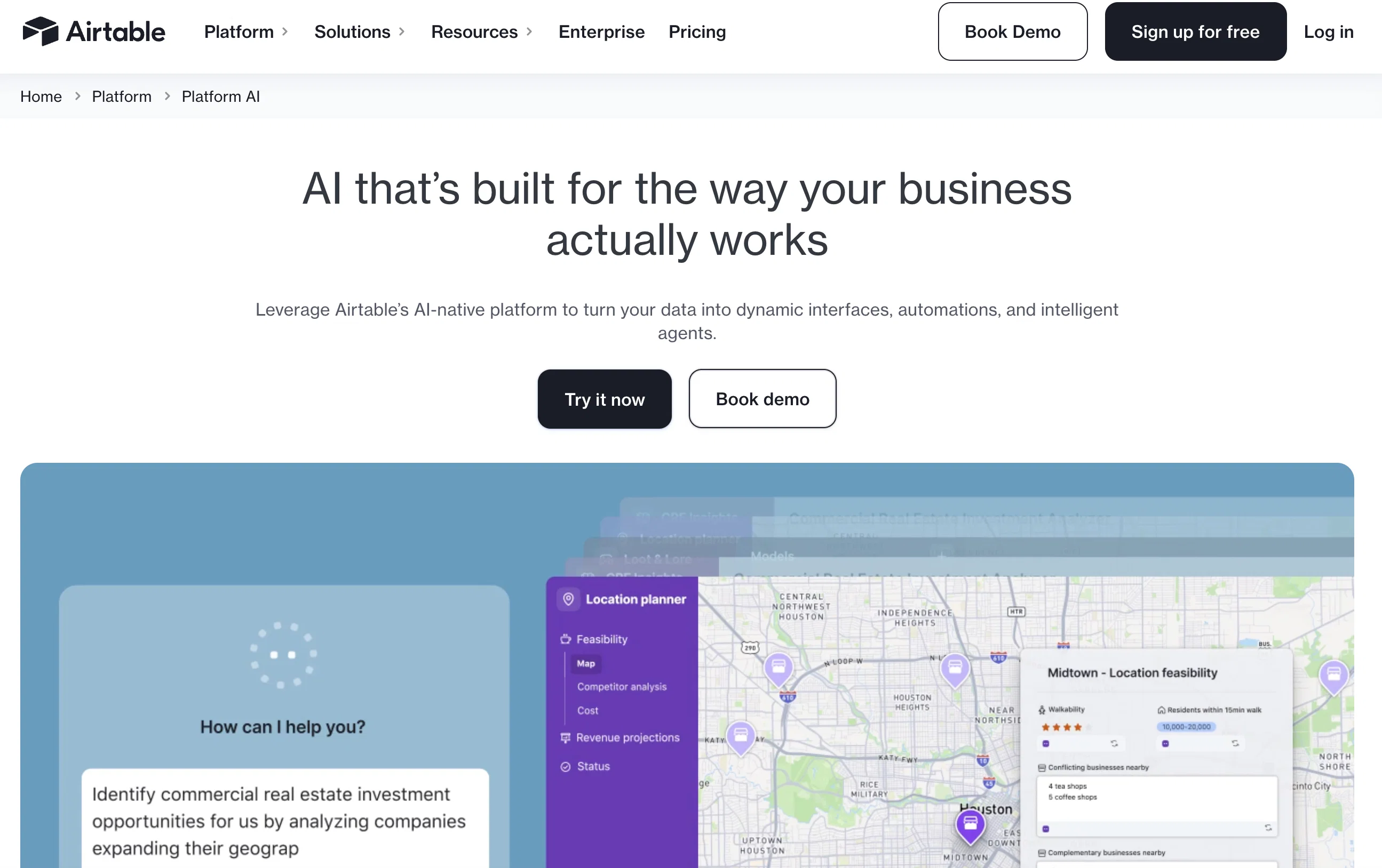 Airtable AI website