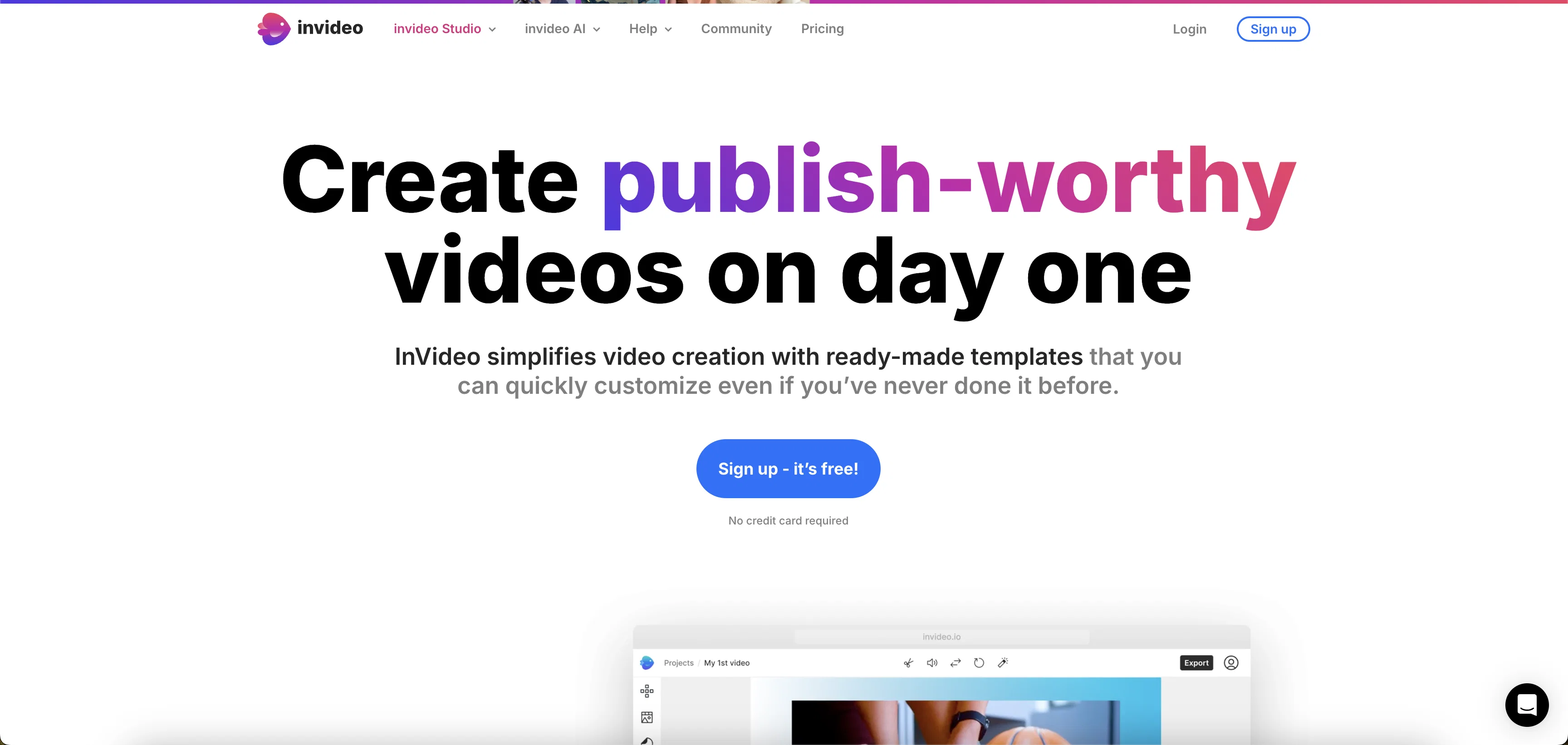 InVideo website