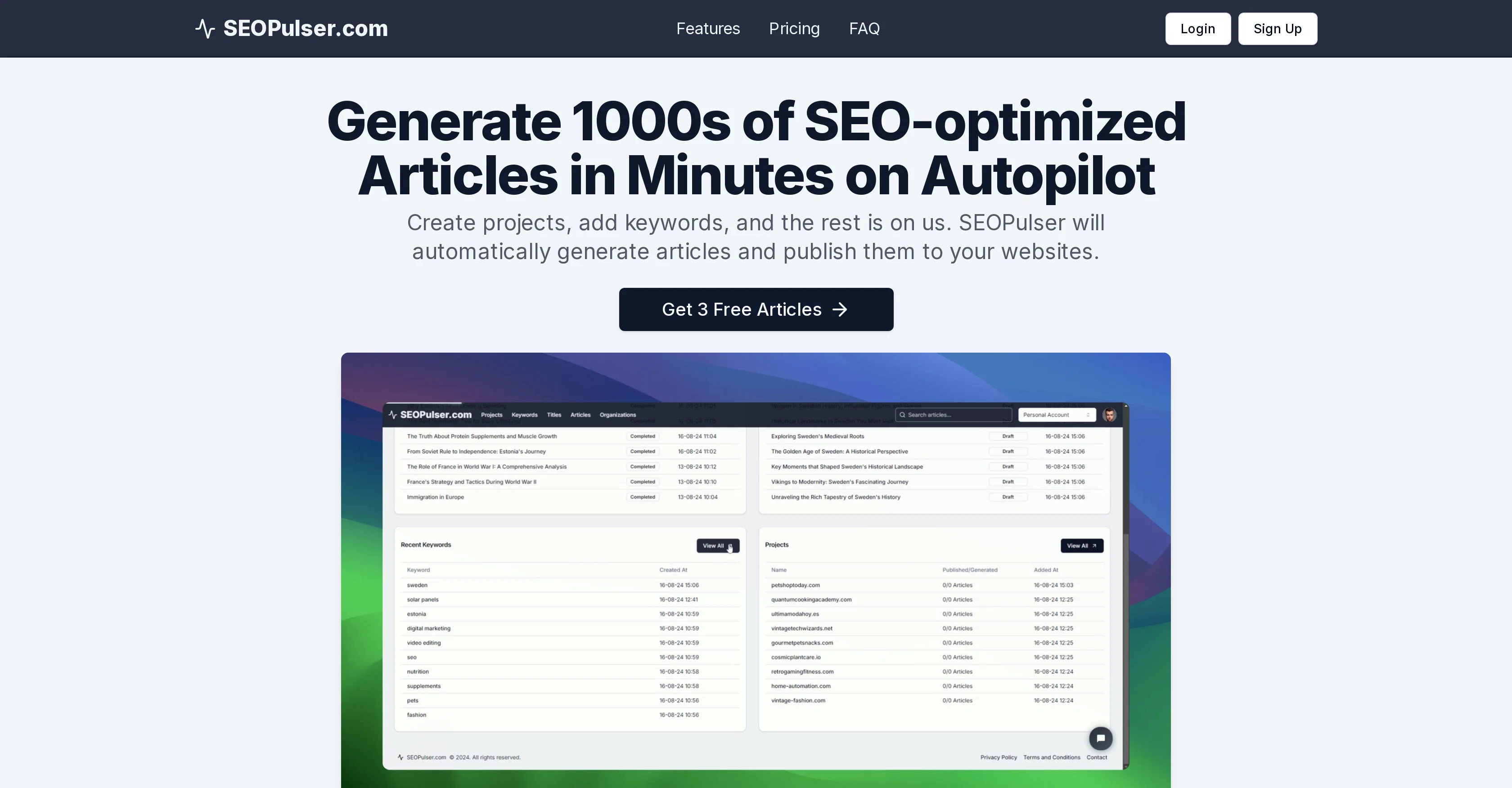 SEOPulser website