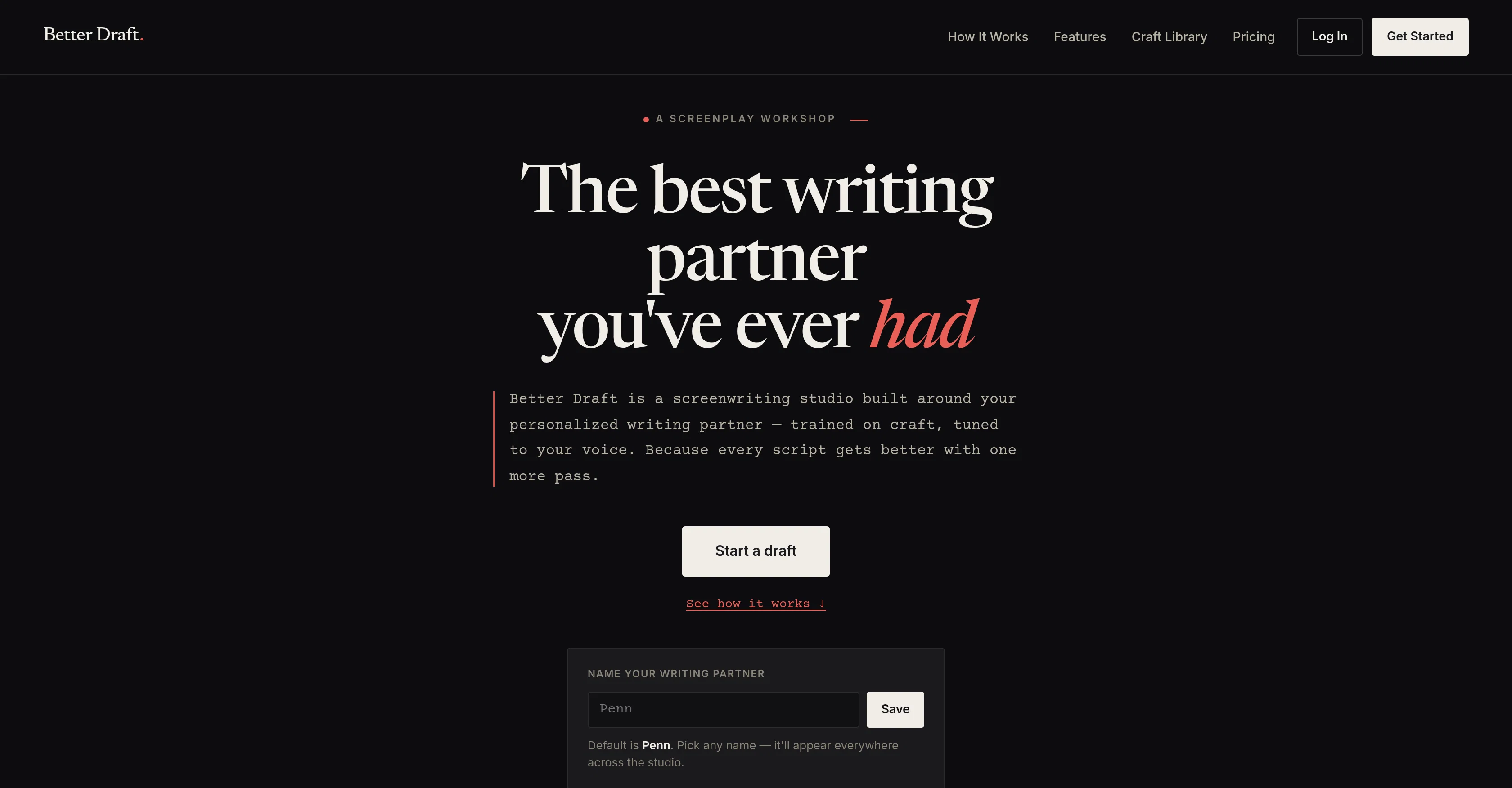 Better Draft website