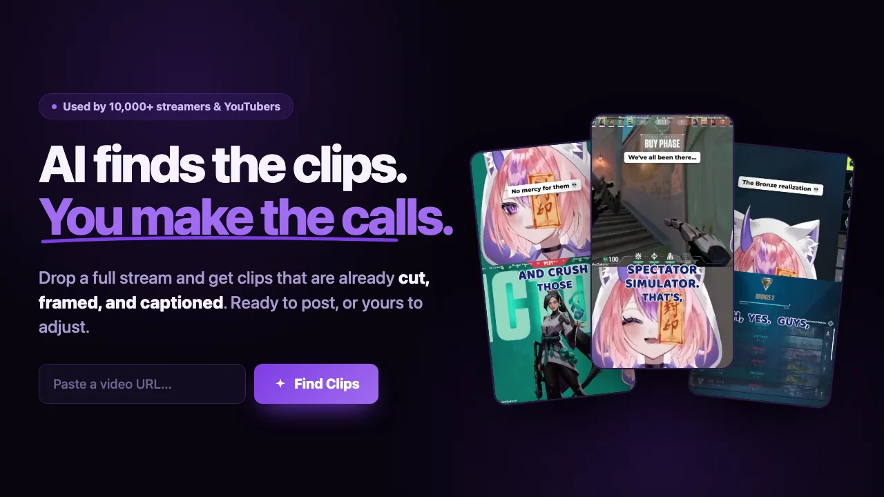 ClipFinder website