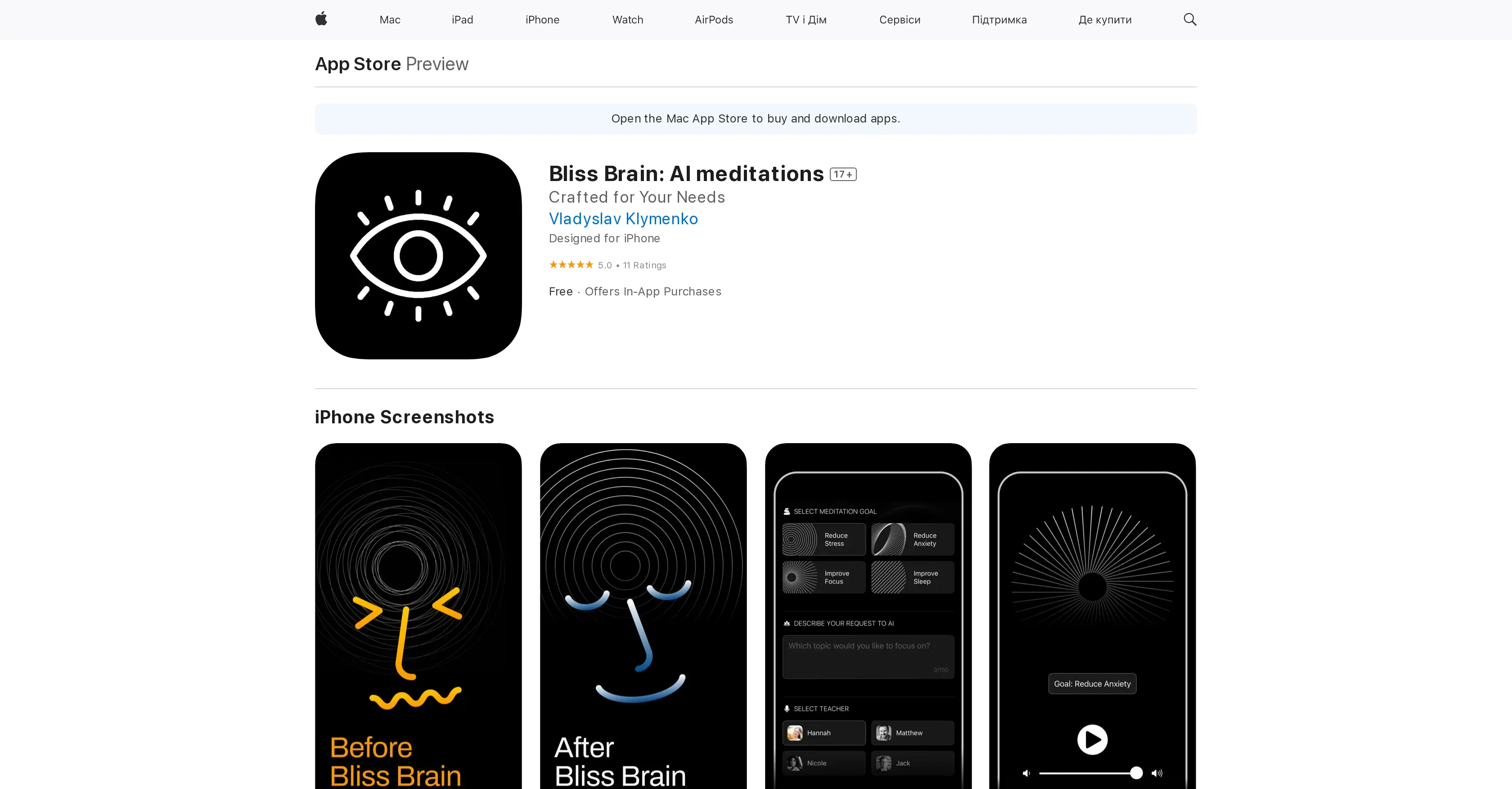 Bliss Brain website