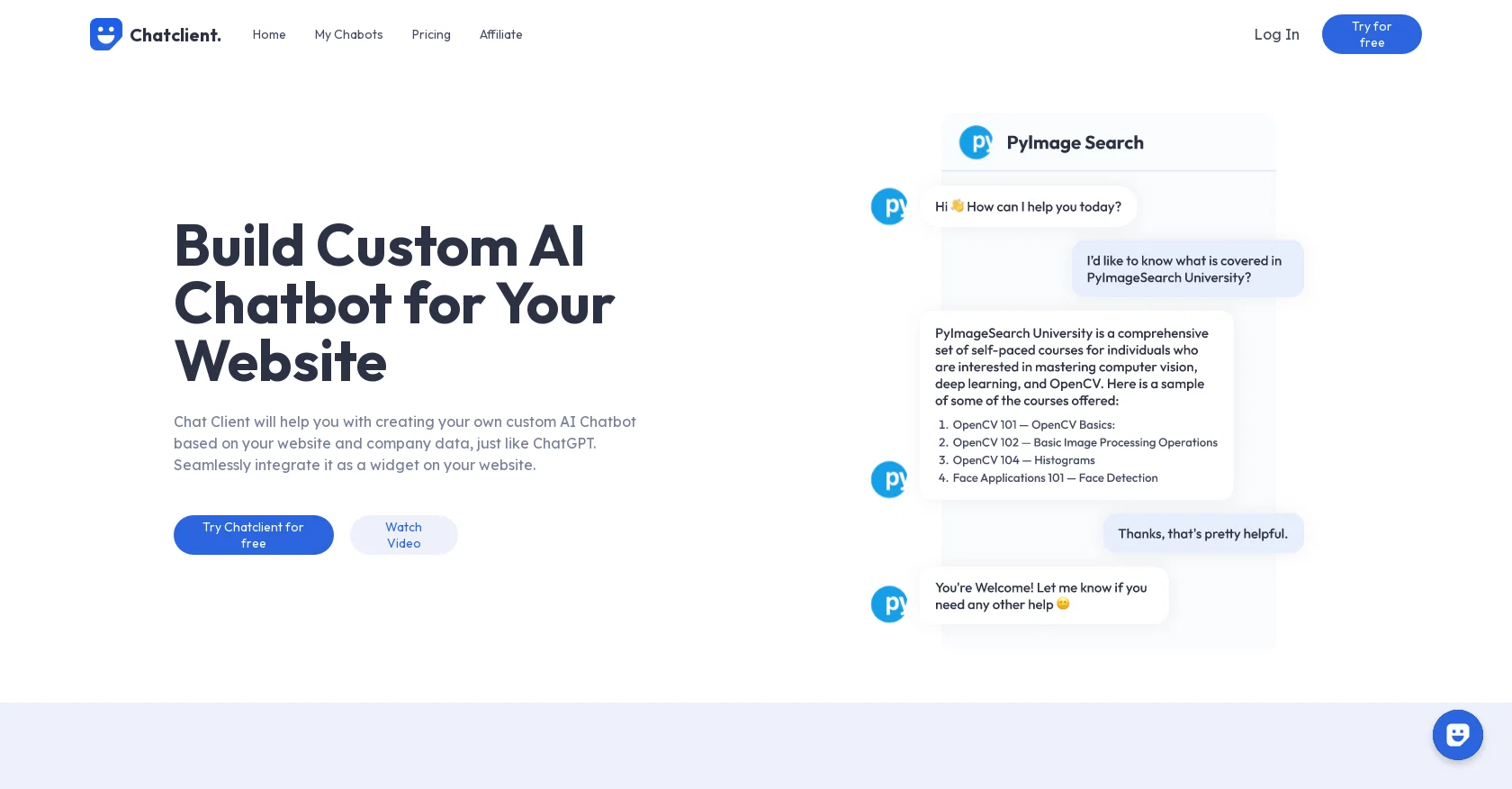 Chatclient website
