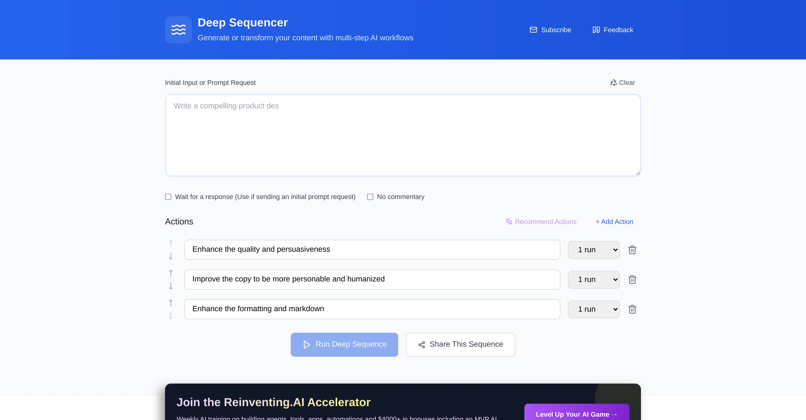 Deep Sequencer website