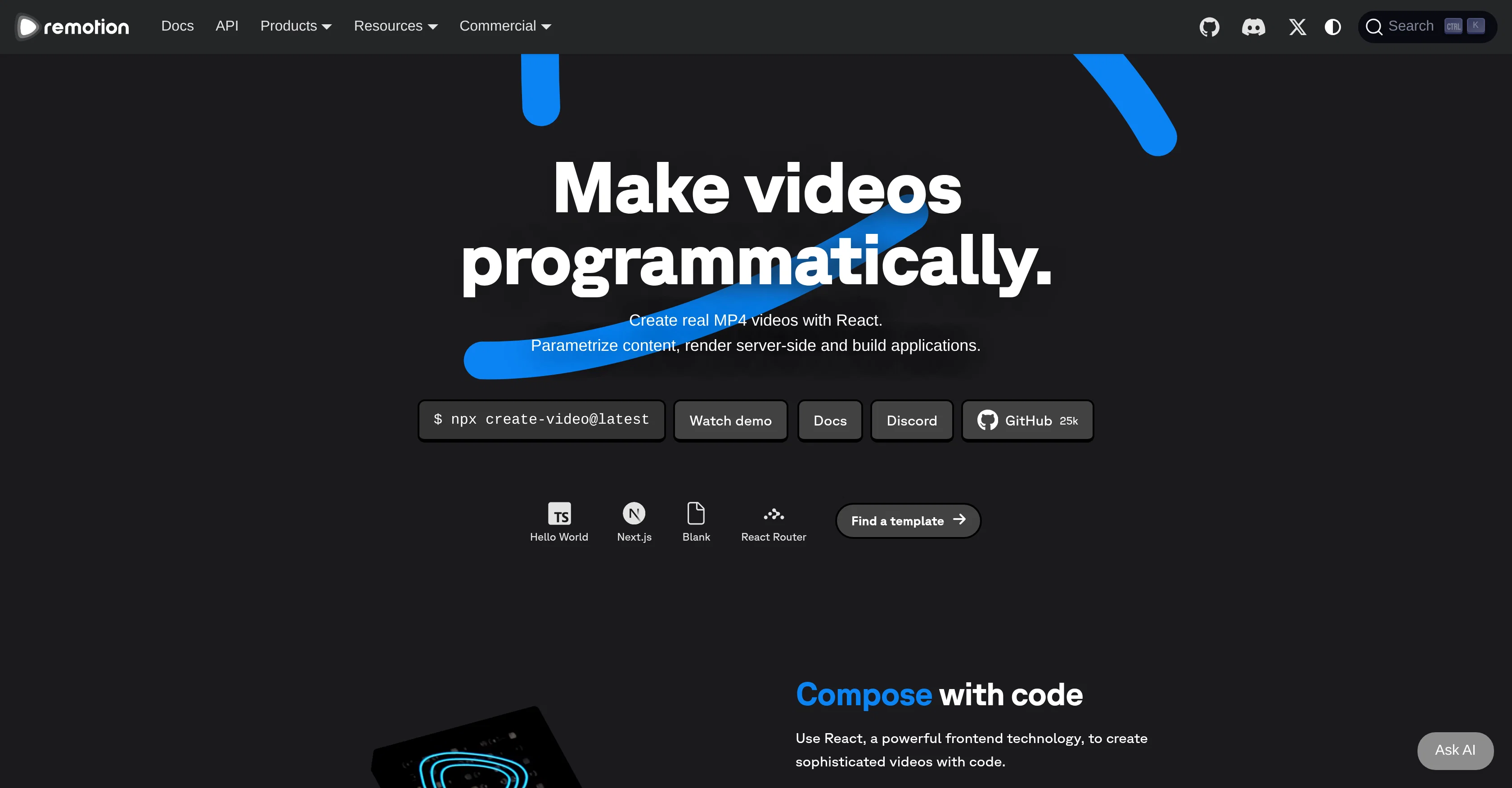Remotion website