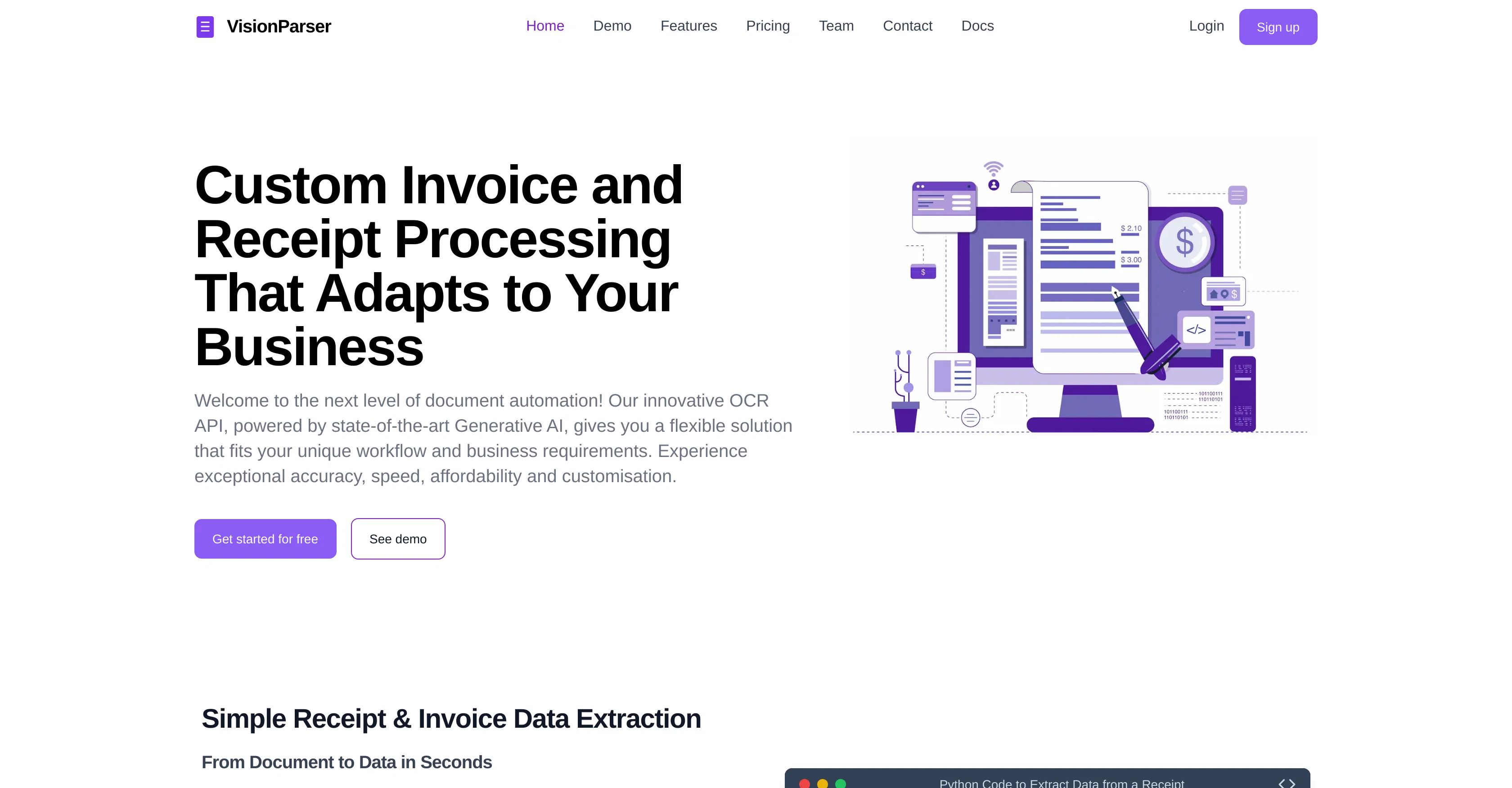 VisionParser website