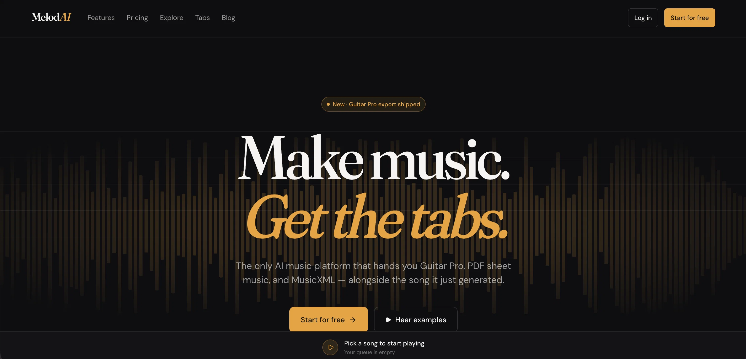 MelodAI website