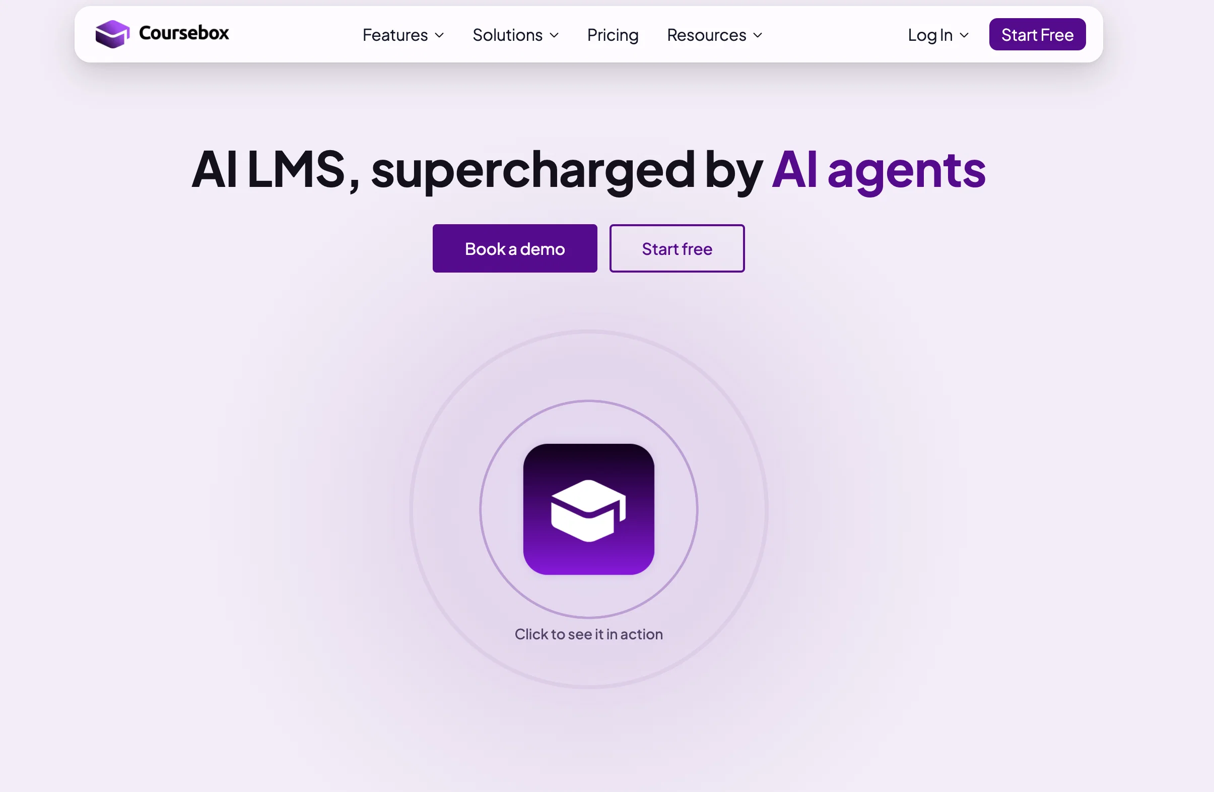 AI LMS by Coursebox website