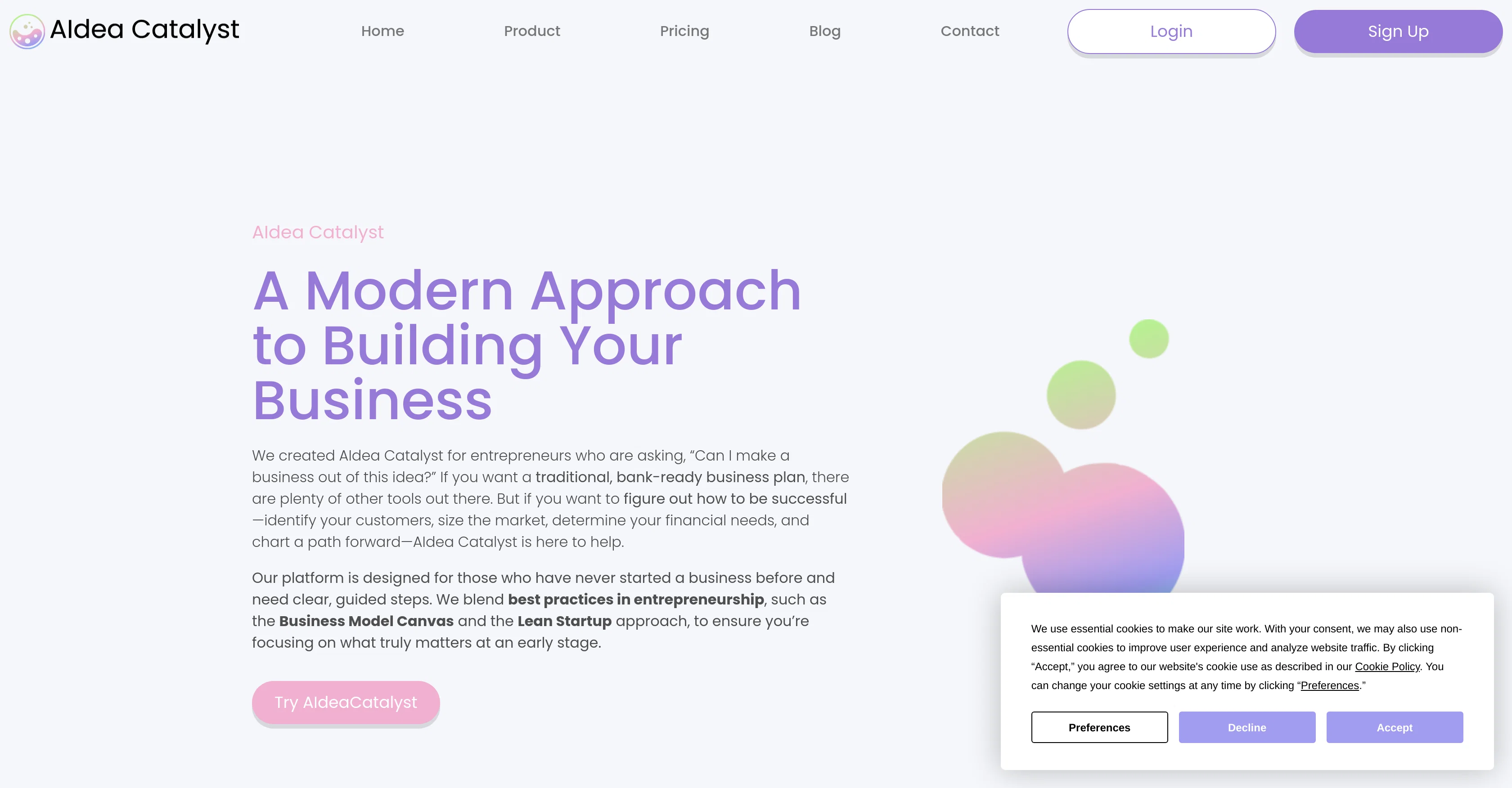 AIdea Catalyst website