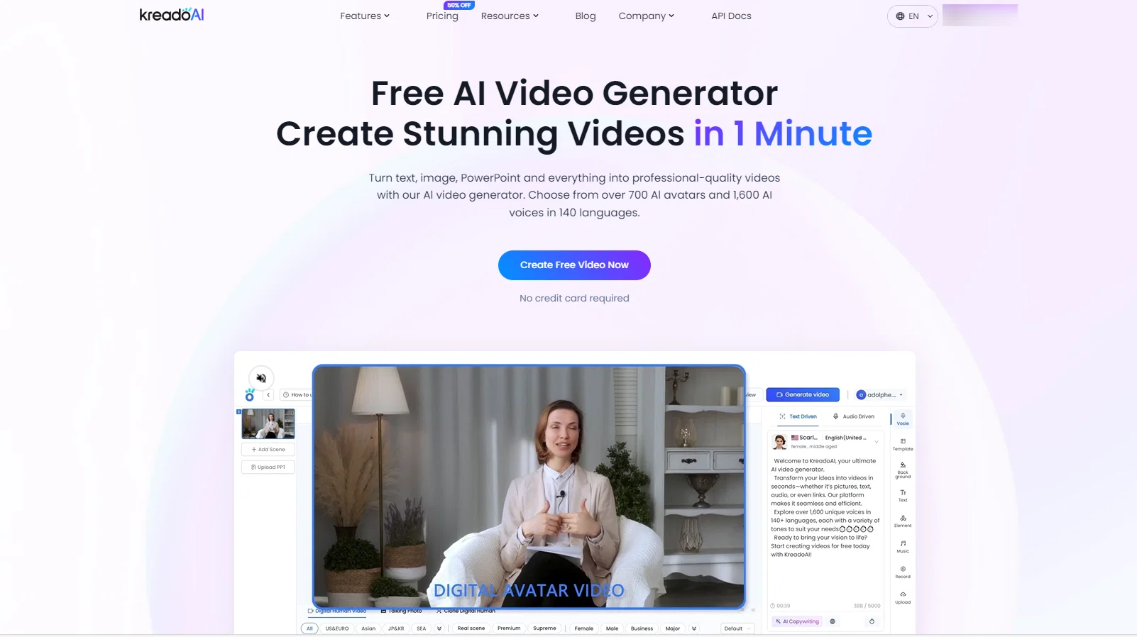 KreadoAI website