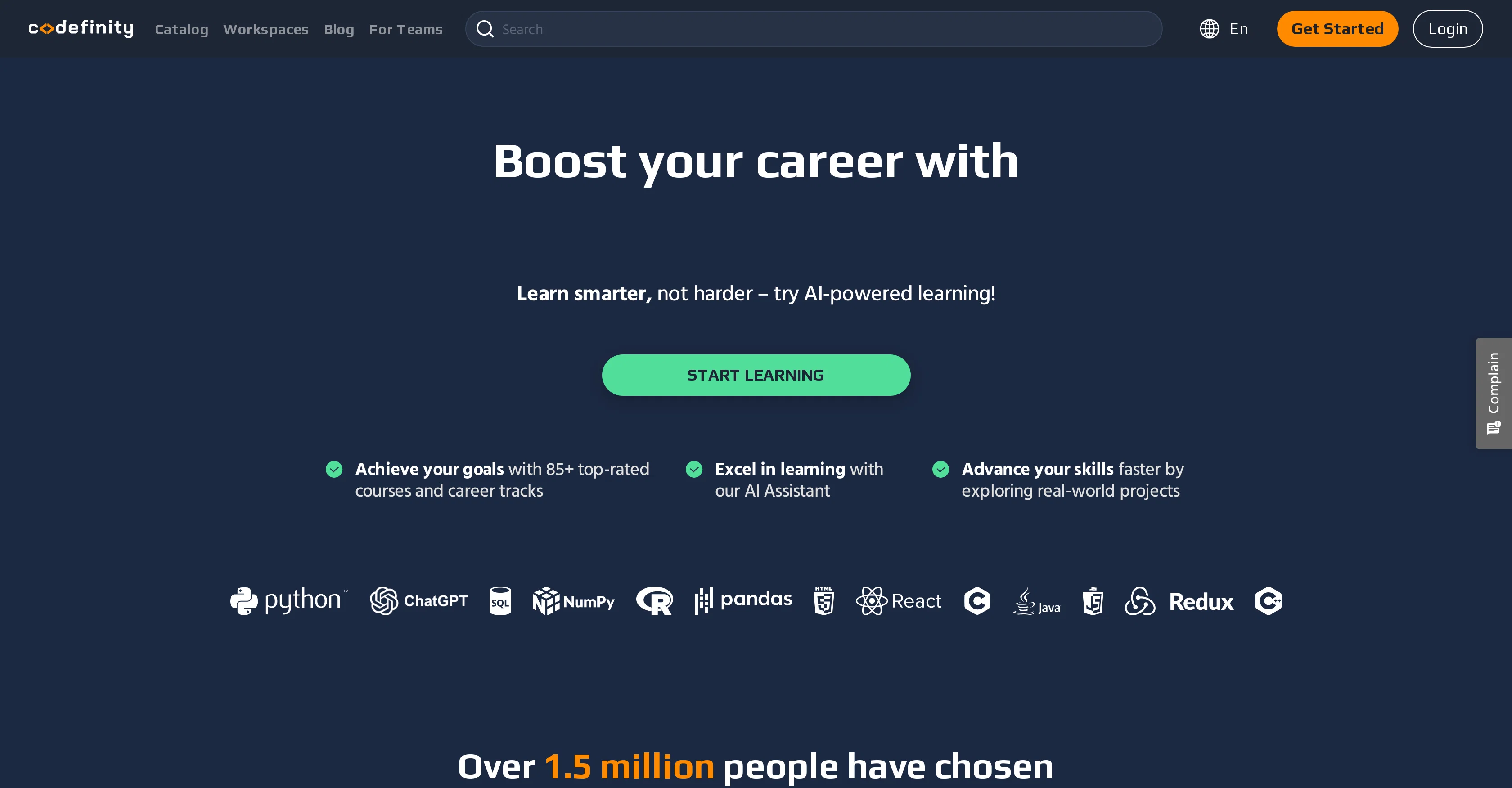Codefinity website