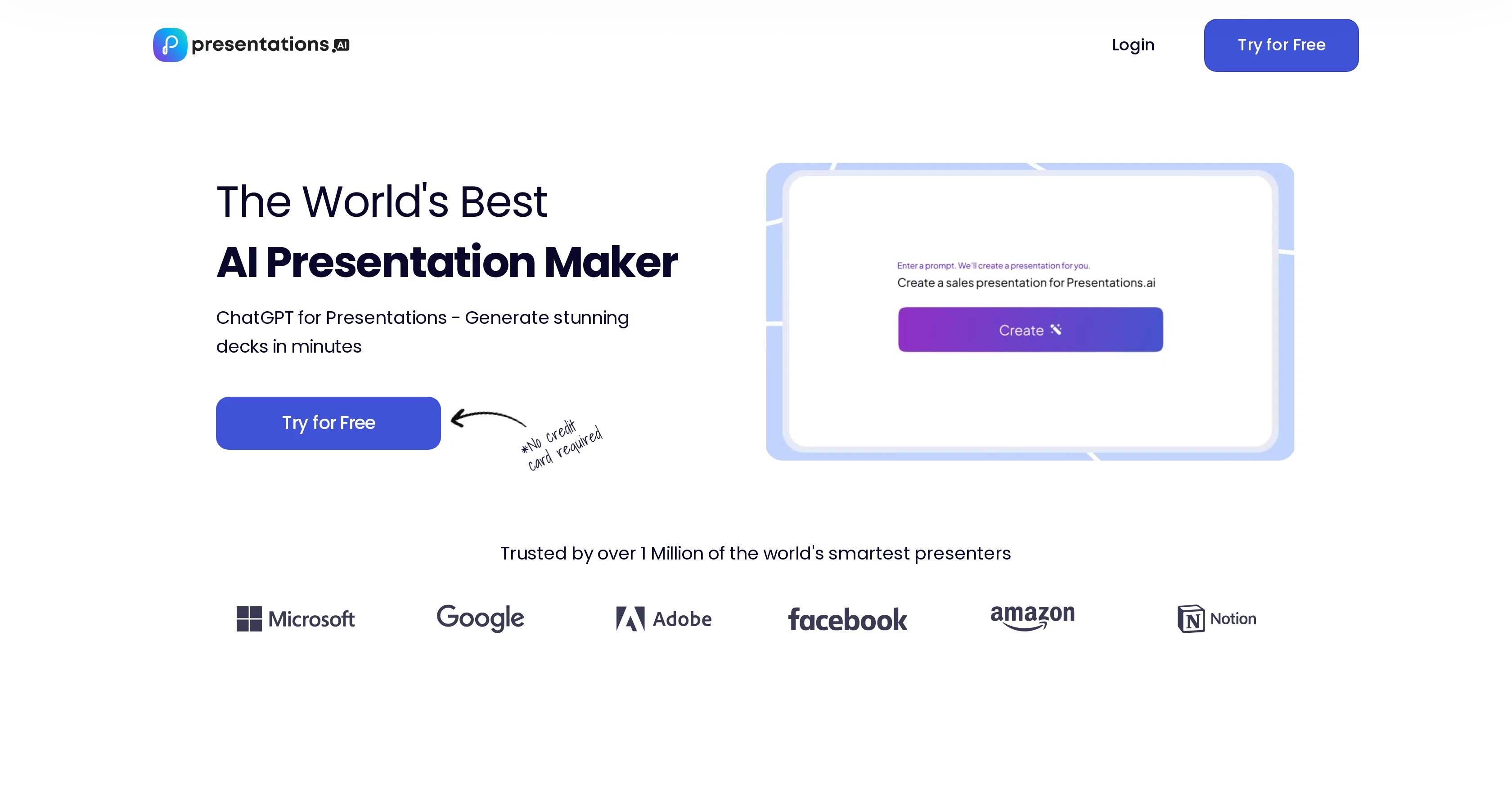 PresentationsAI website