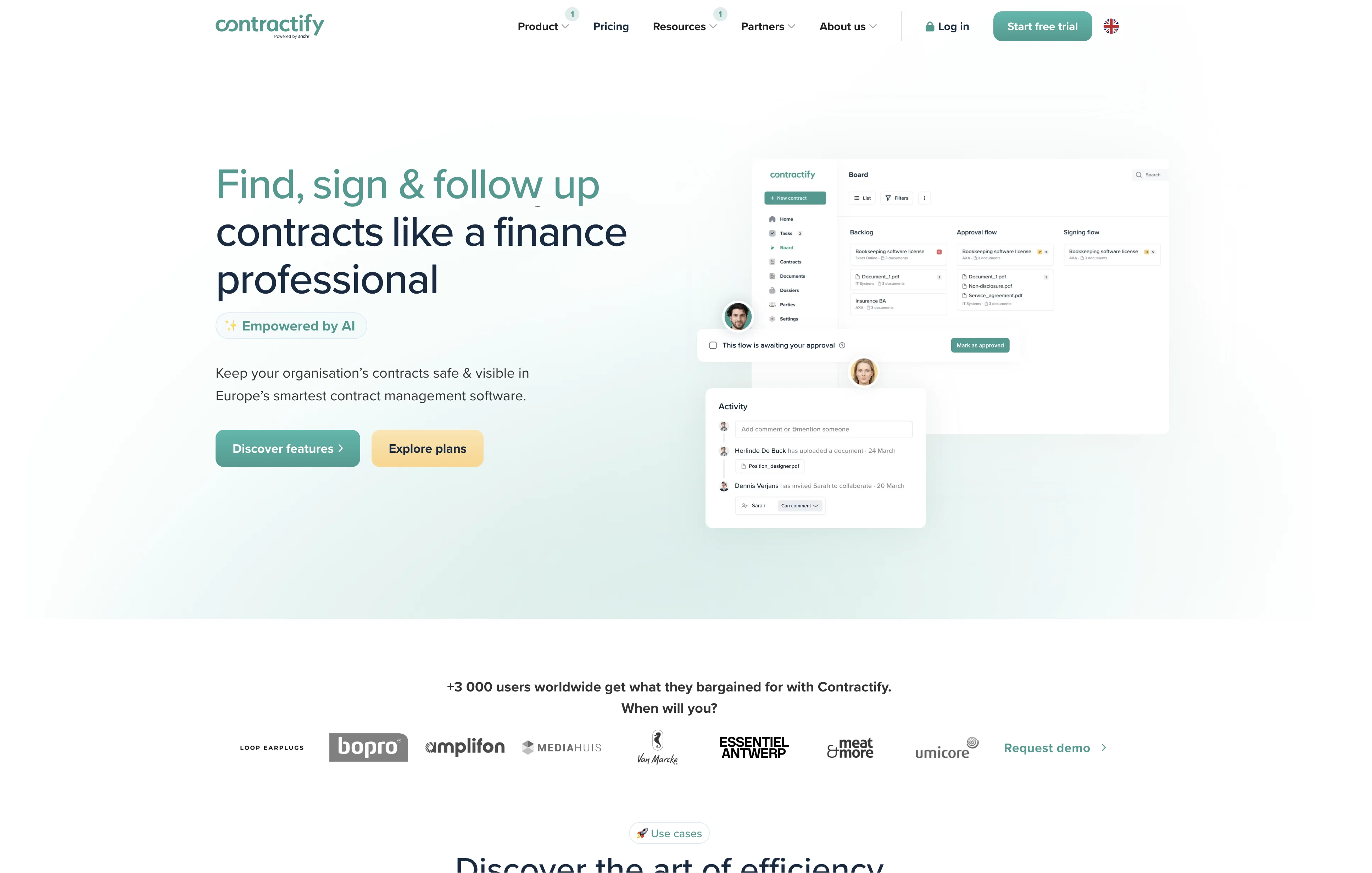 Contractify website