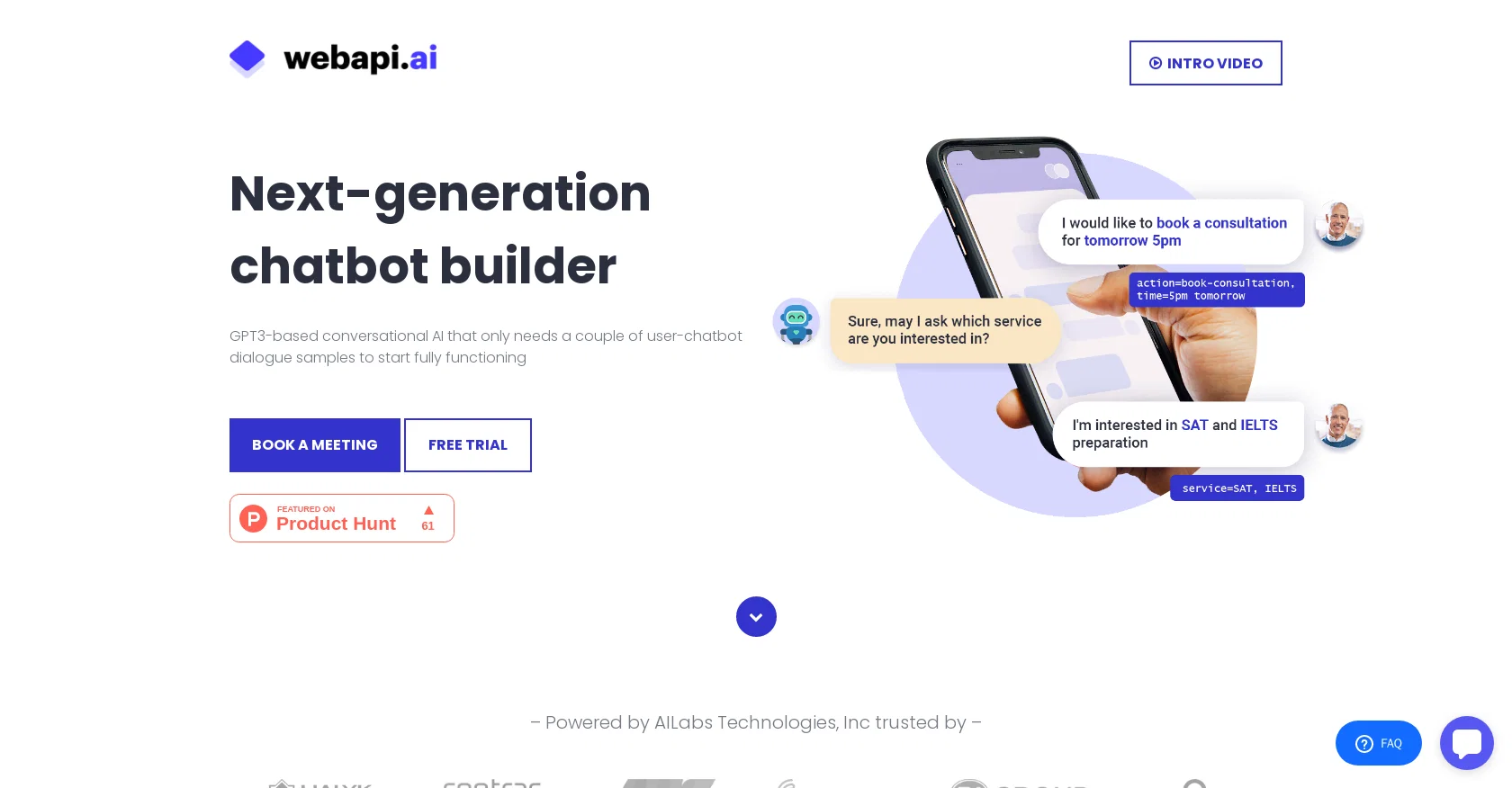 Webapi.ai website