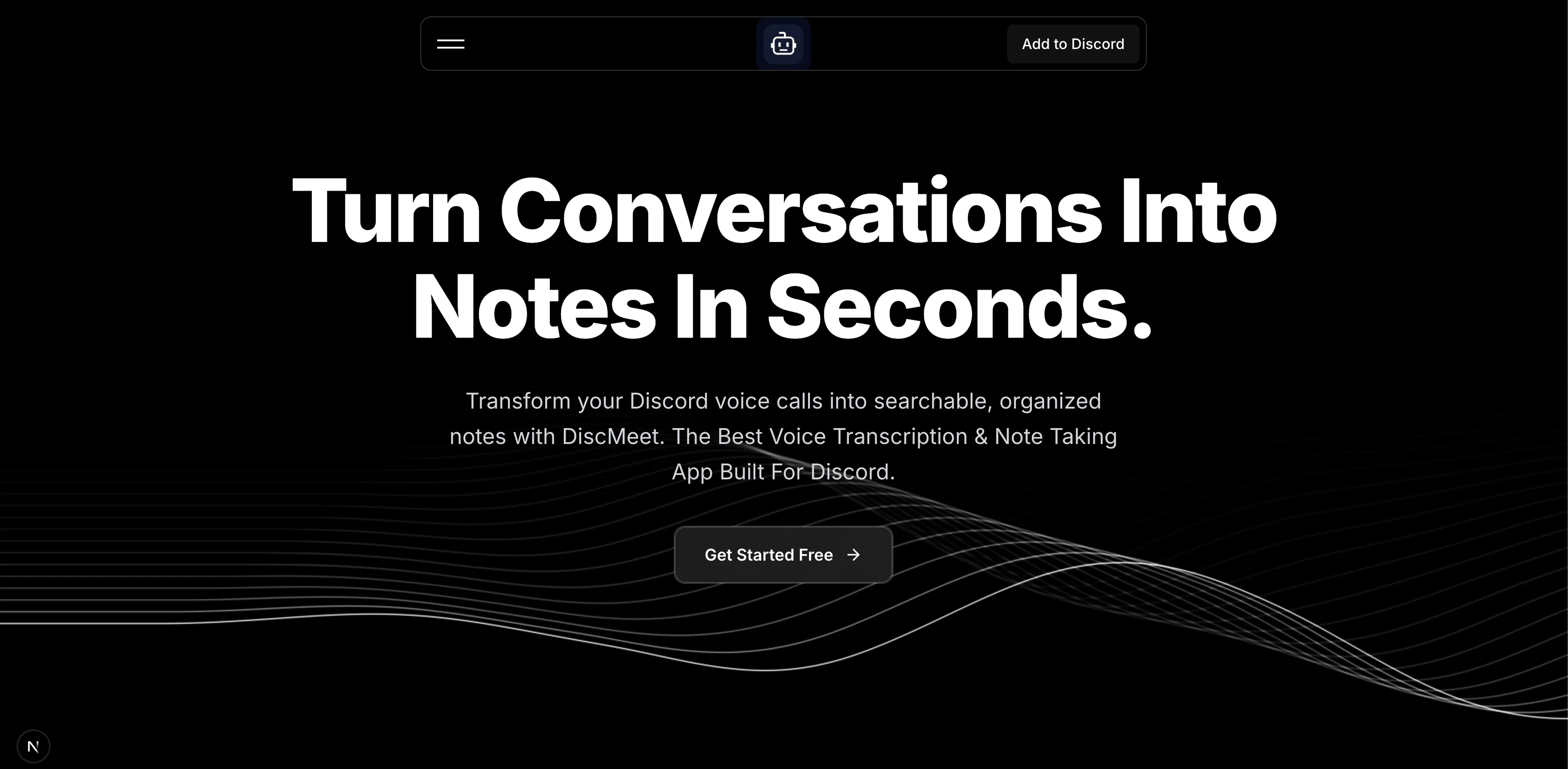 Discord DiscMeet website