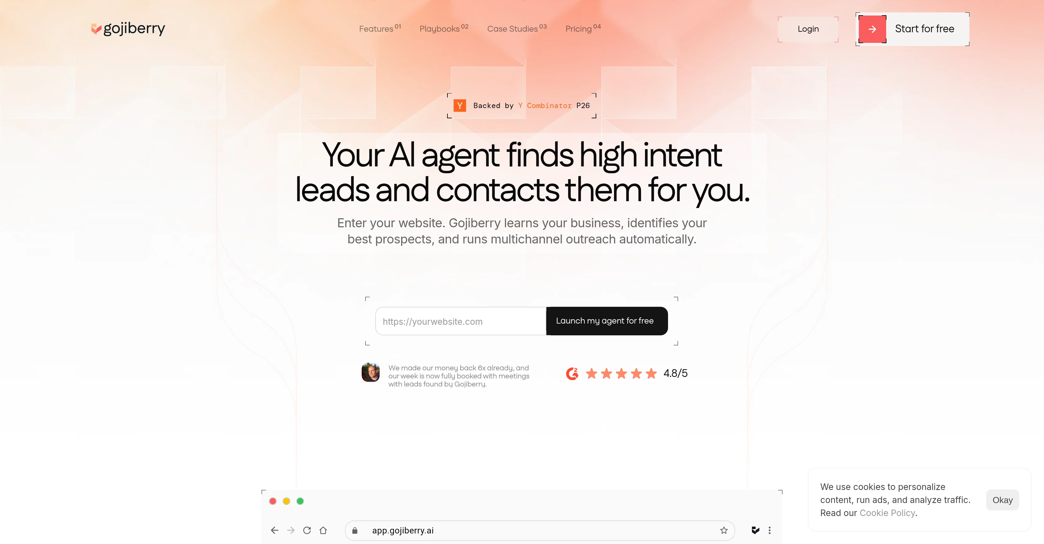 Gojiberry AI website