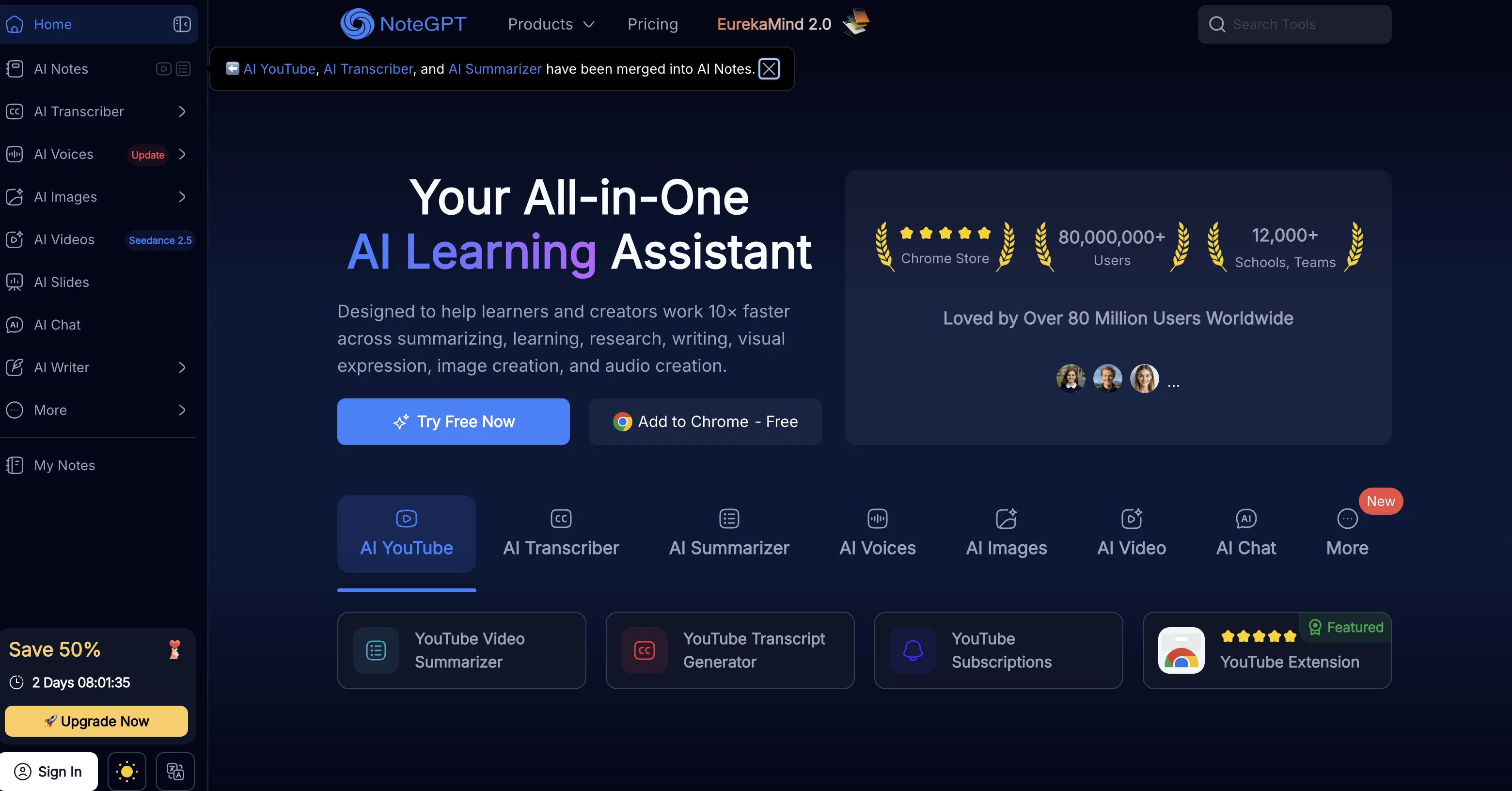 NoteGPT website
