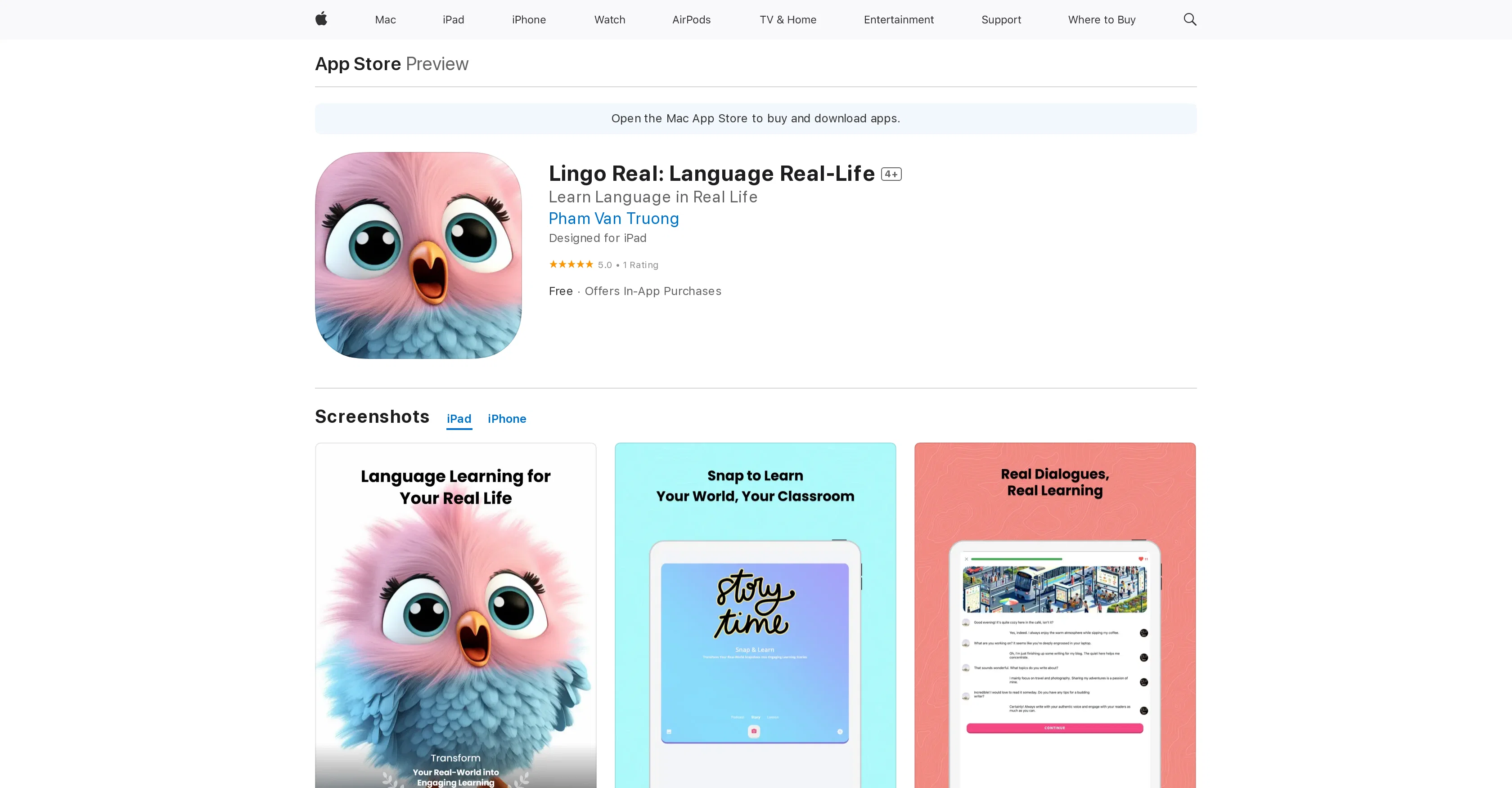 Lingo Real website