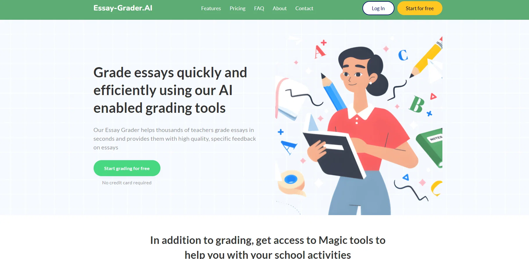 Essay Grader AI website