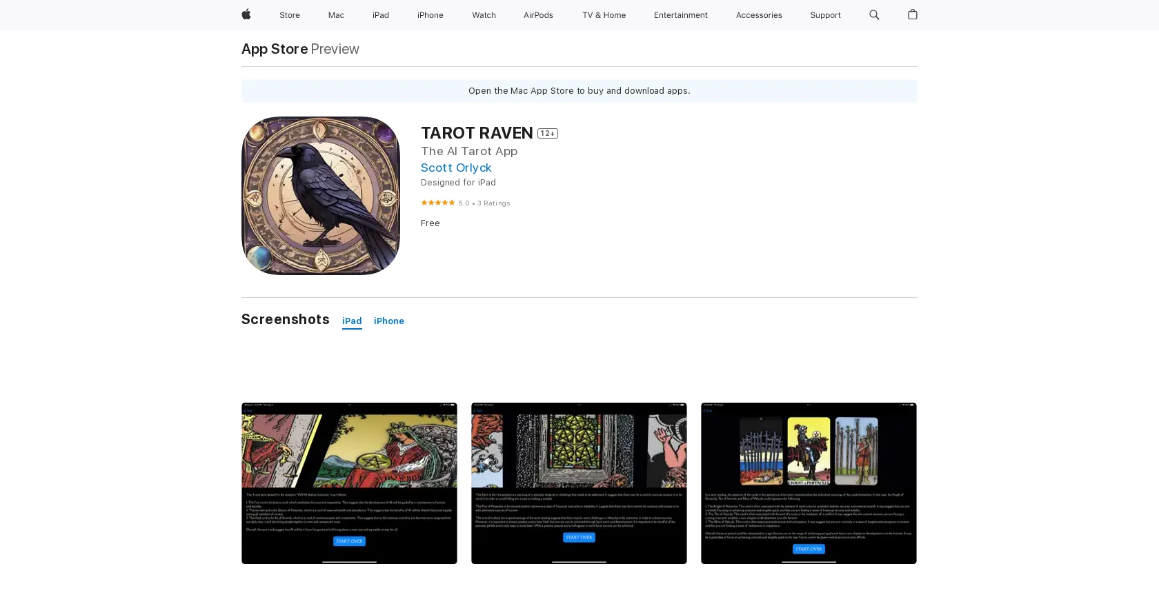 TAROT ARCANA website