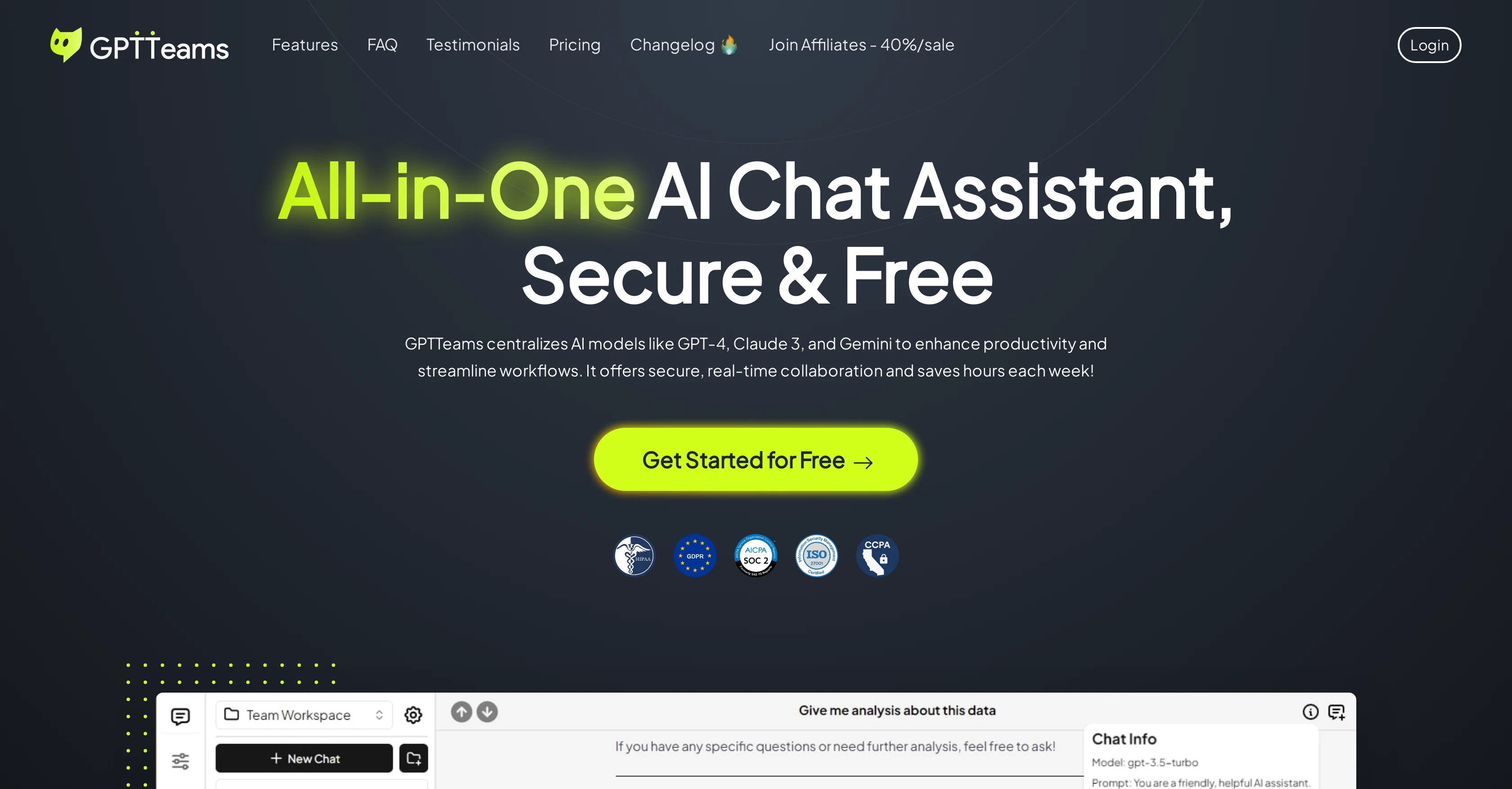 GPTTeams website