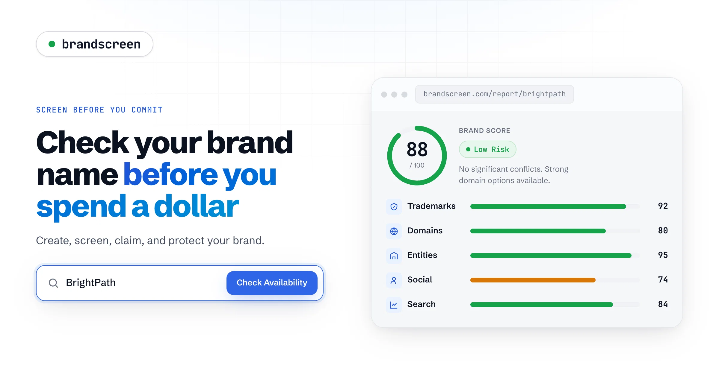 BrandScreen website