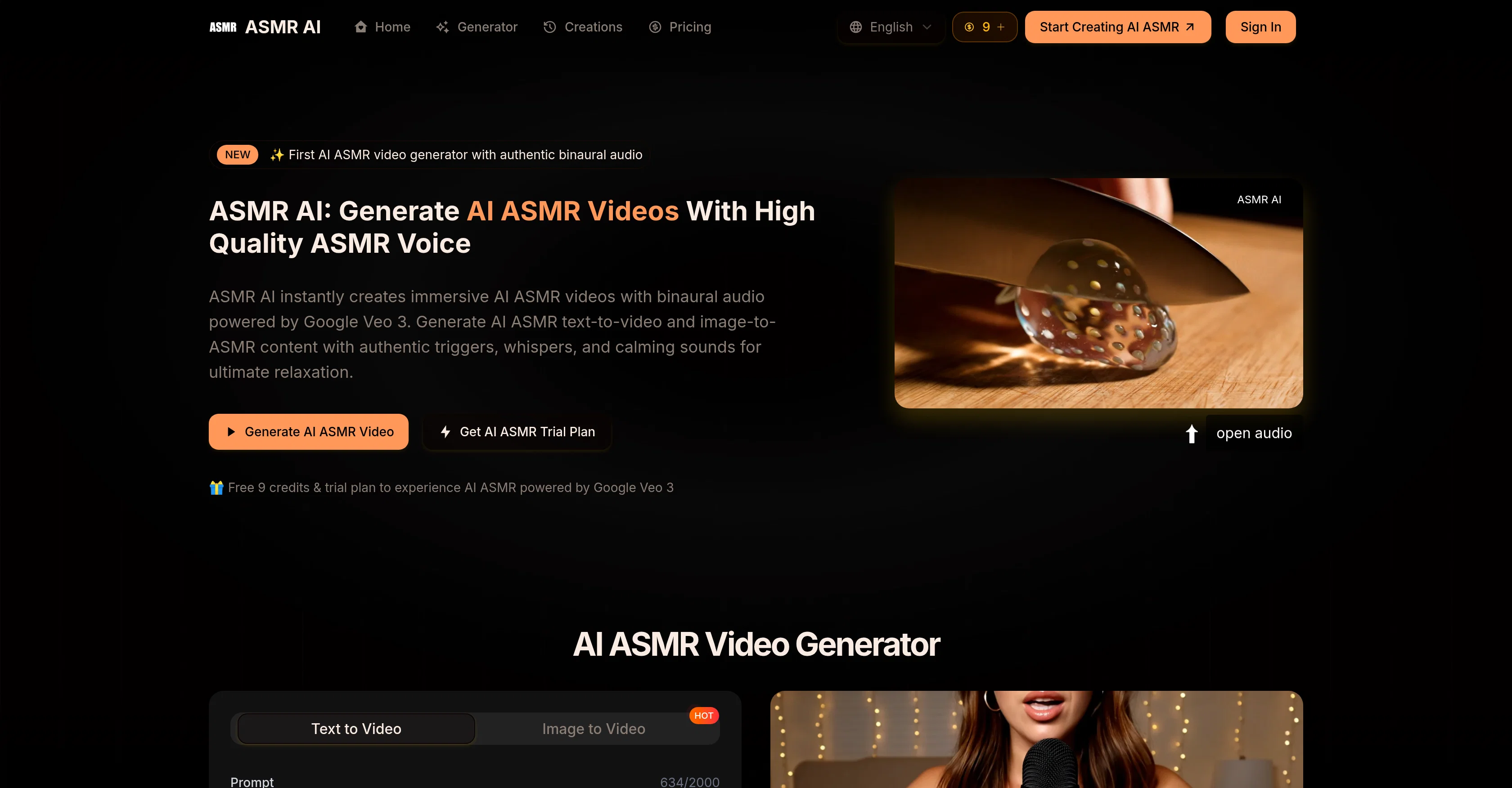 ASMR AI website