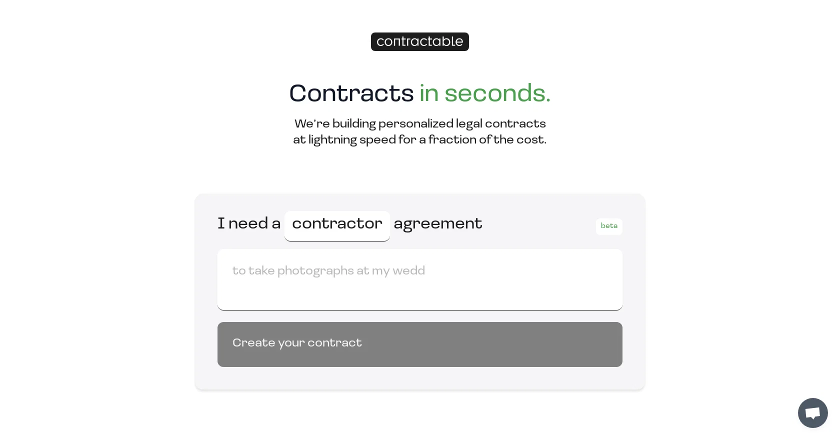Contractable website