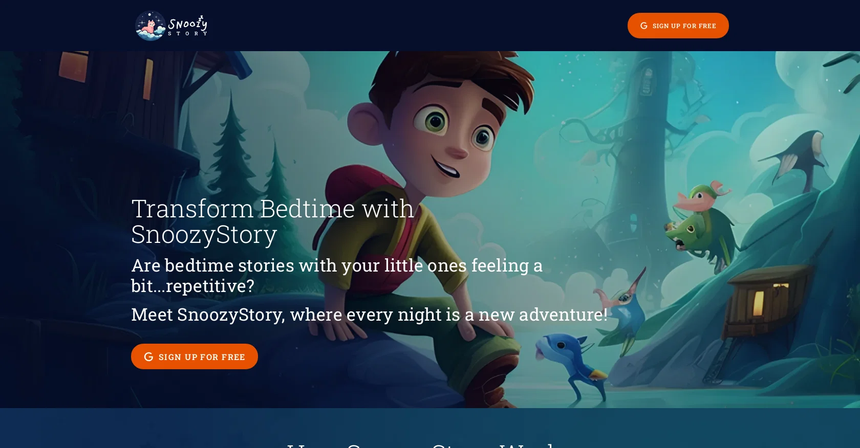 SnoozyStory website