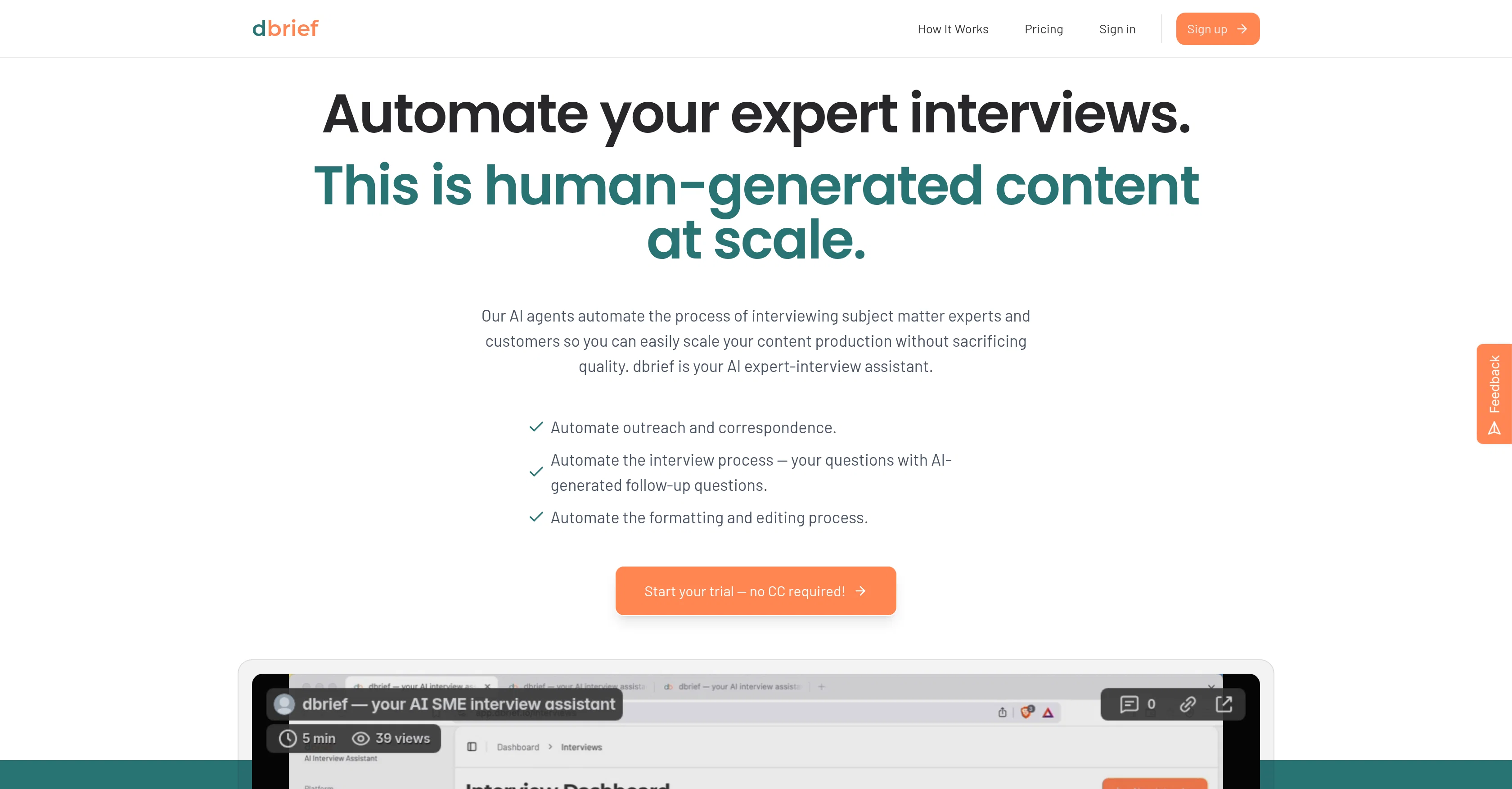 dbrief website
