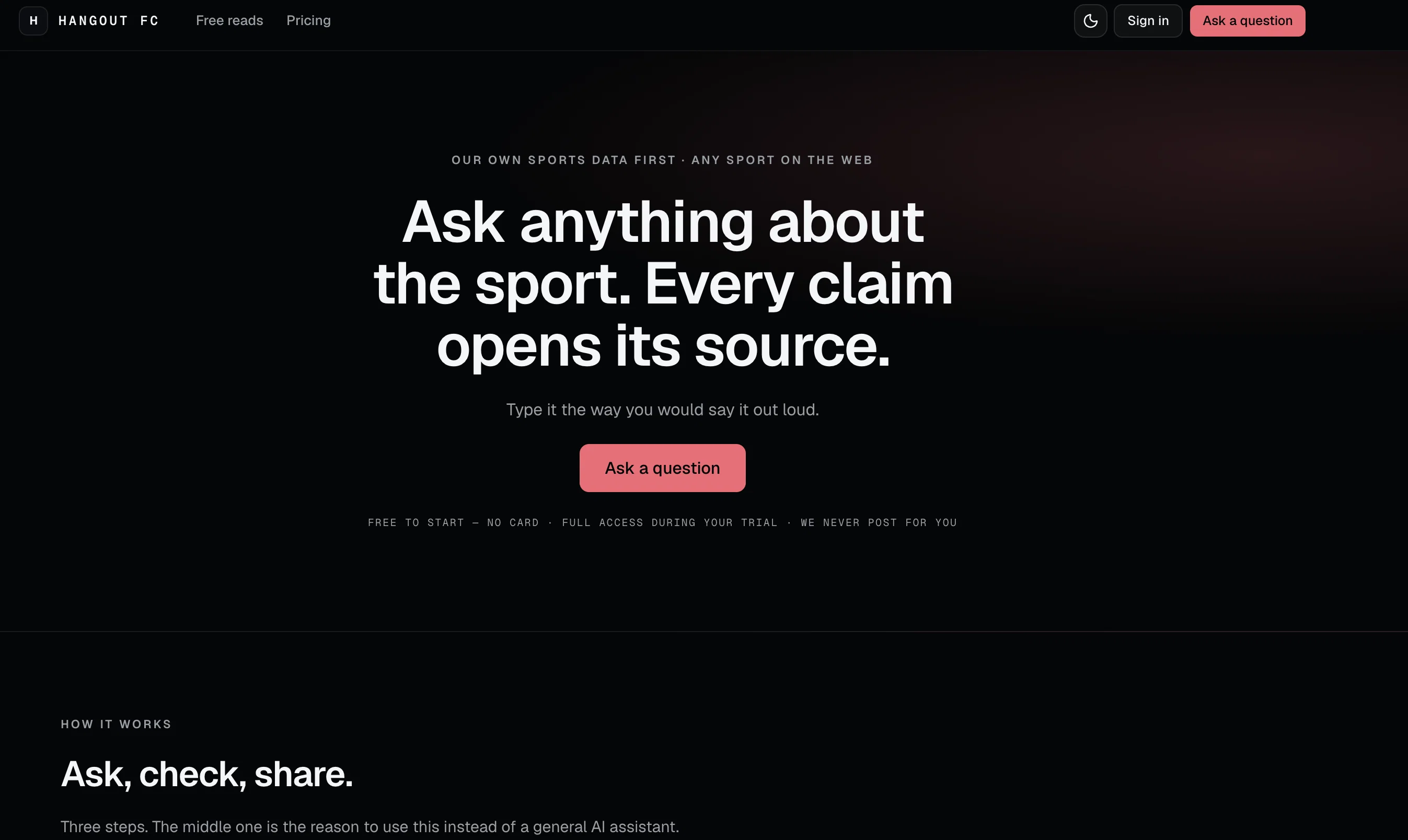 Hangout FC website