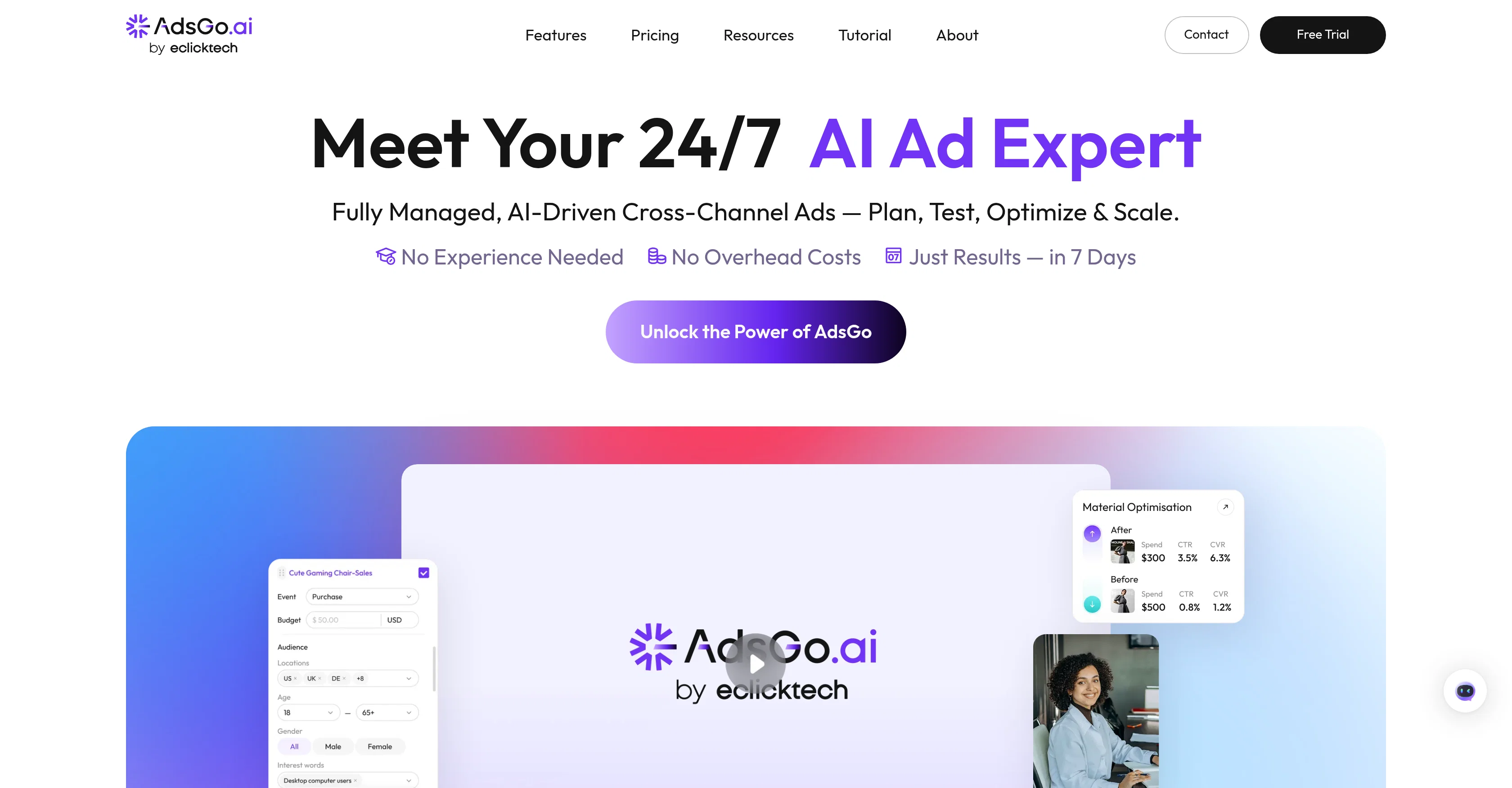 AdsGo AI website