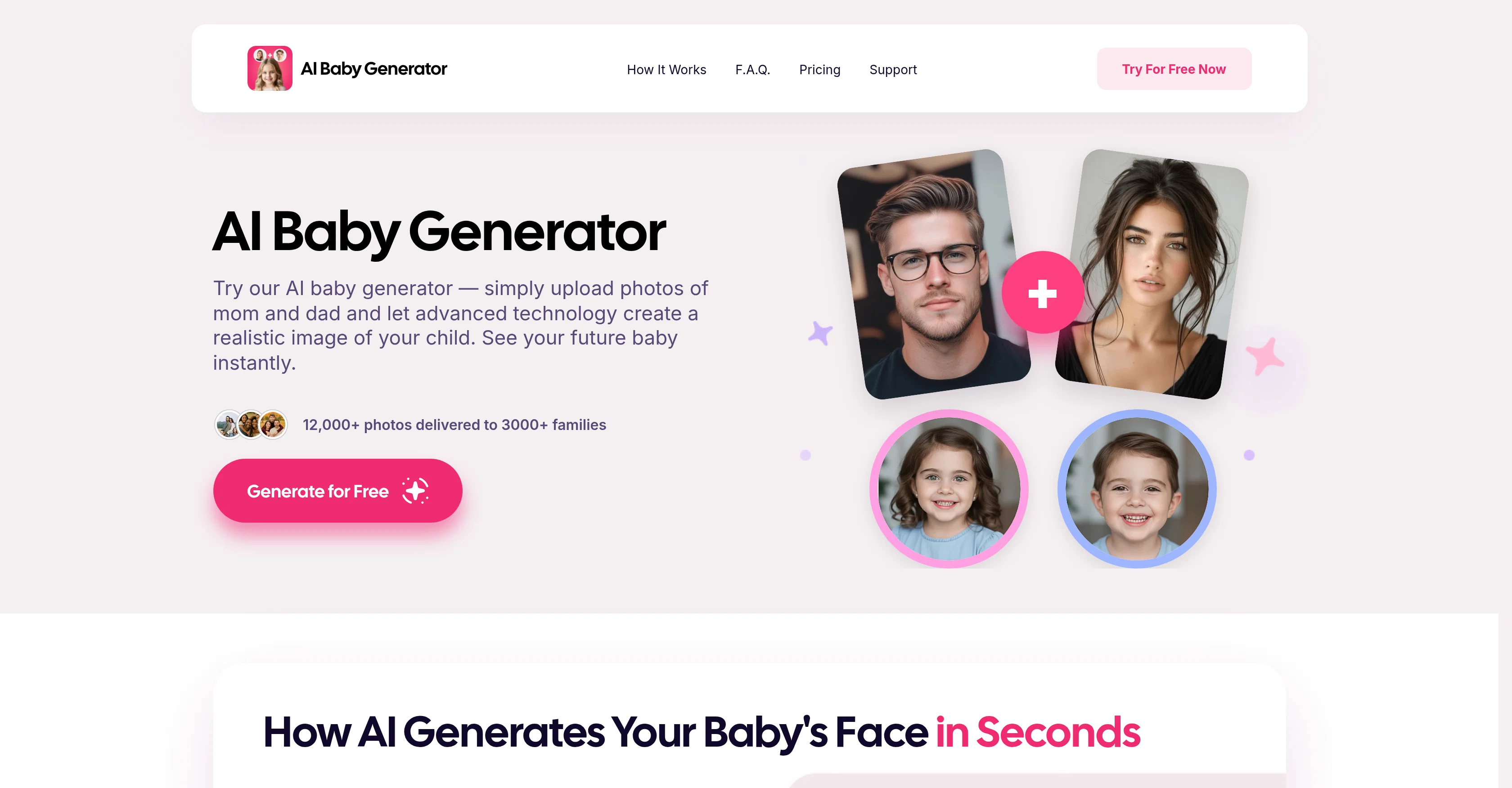 AI Baby Generator.ai website