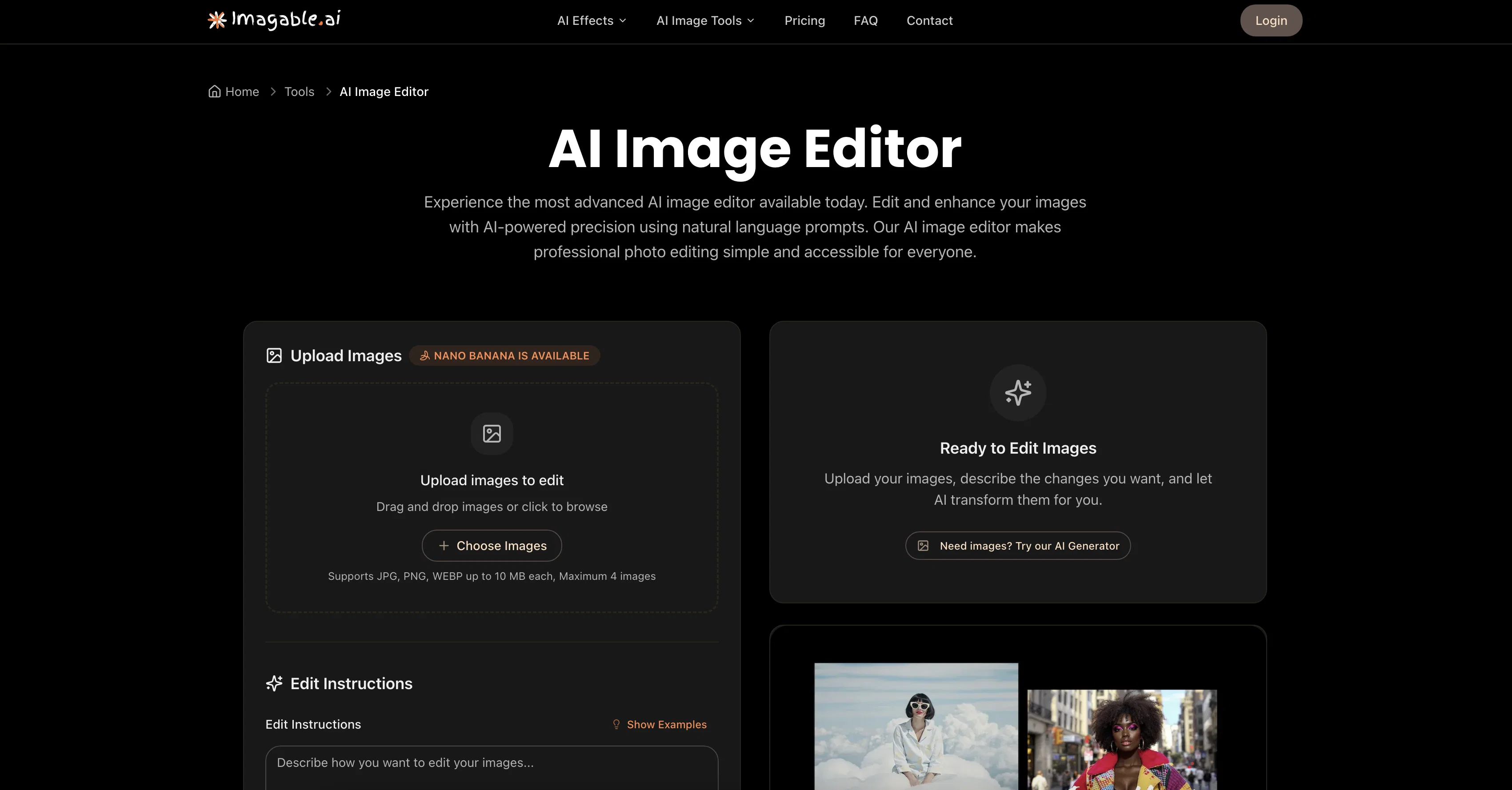 Imagable | AI Image Editor website