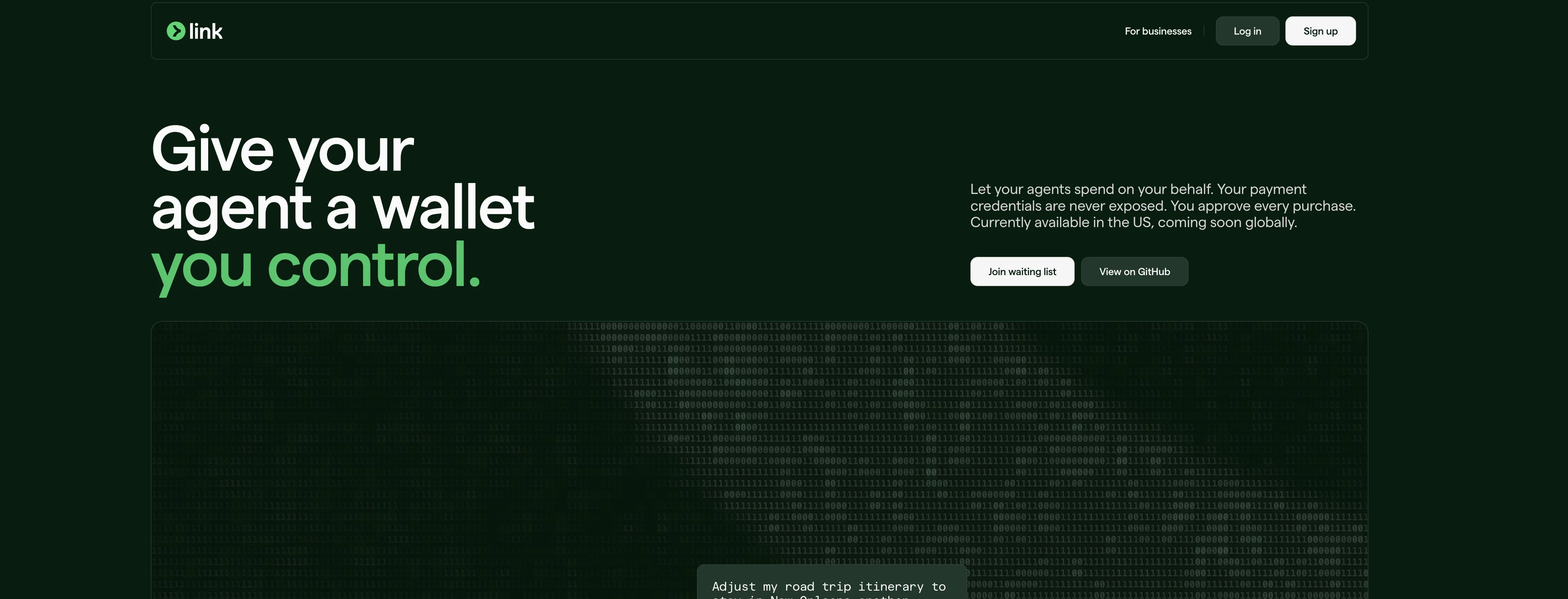 Link Wallet website