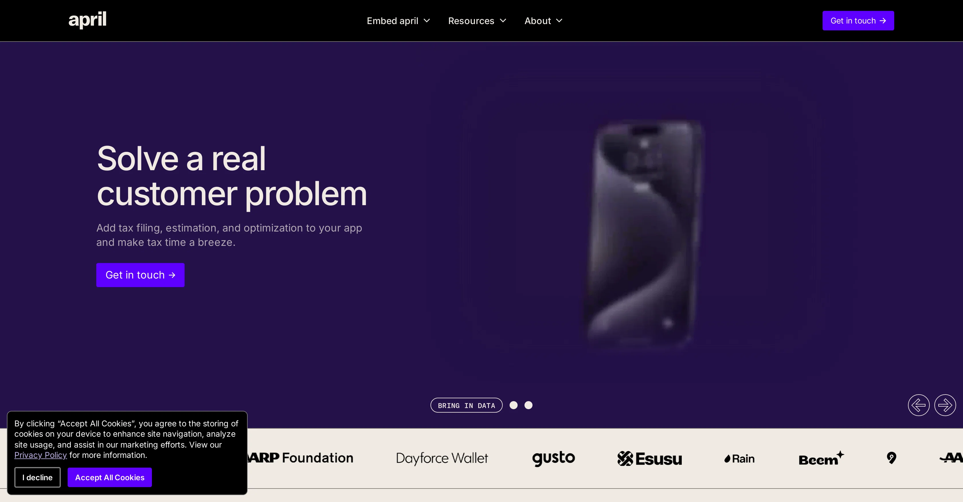 April website