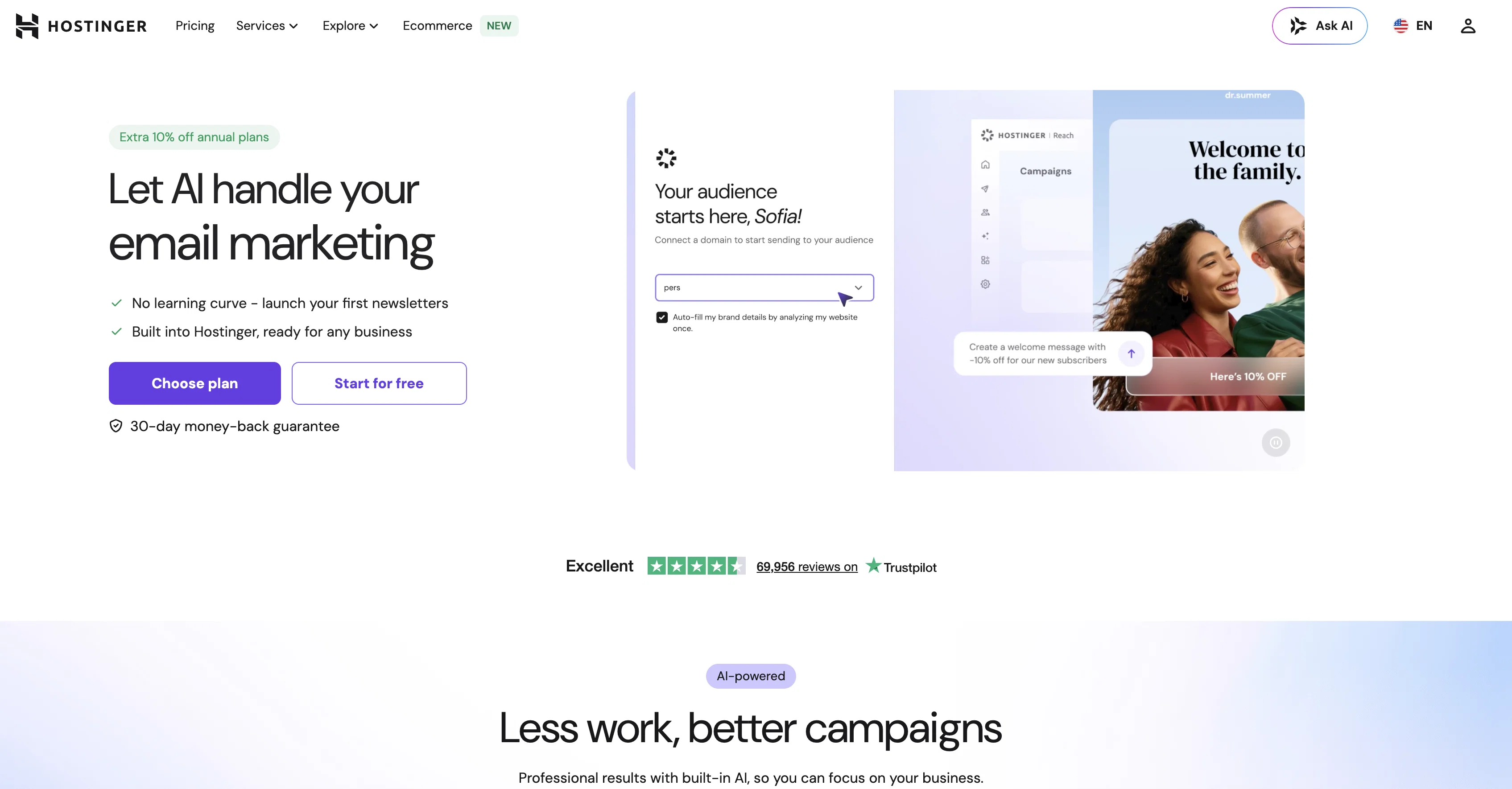 Email Marketing | Hostinger website