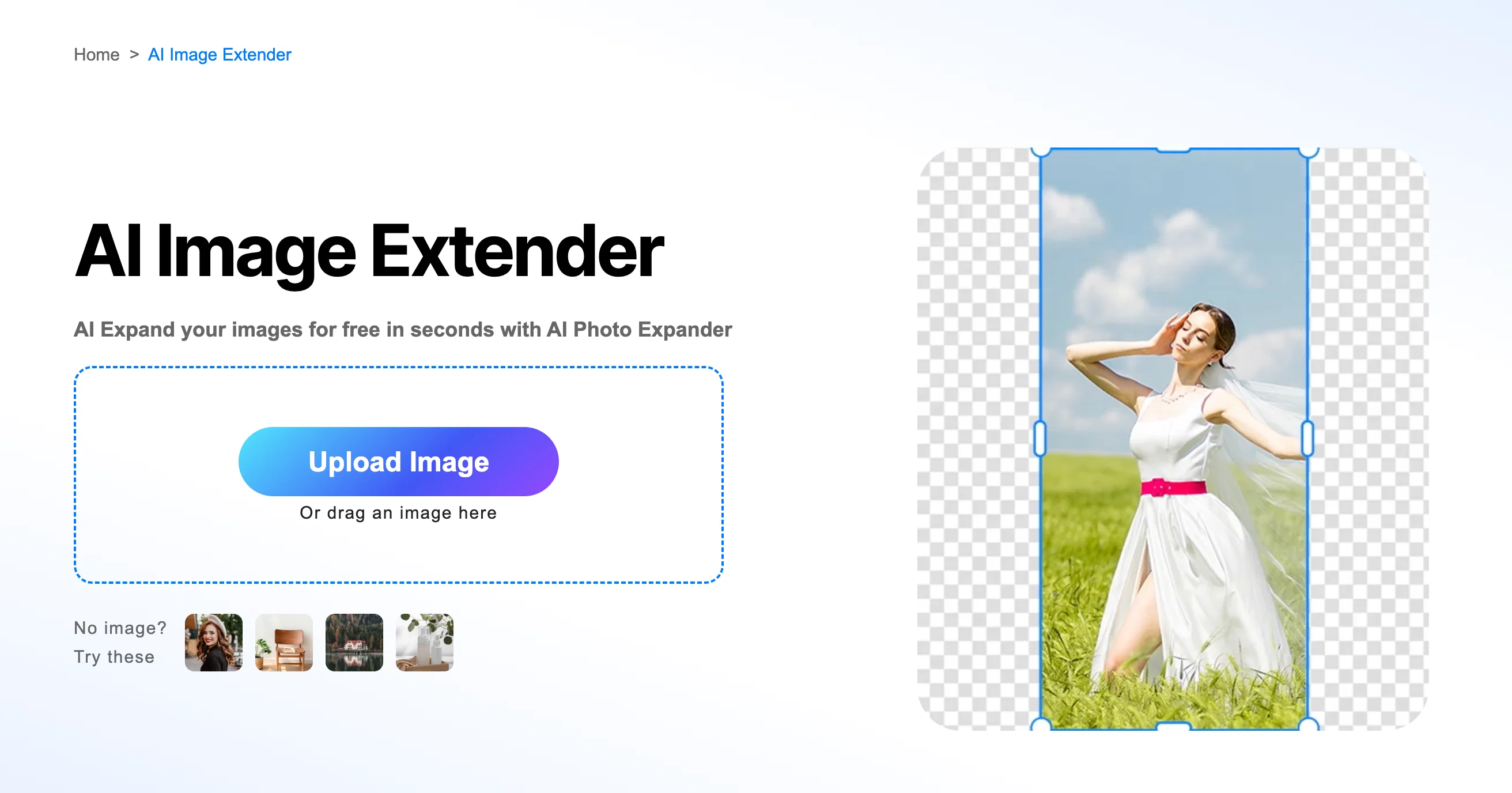 Image Extender by Picsman website