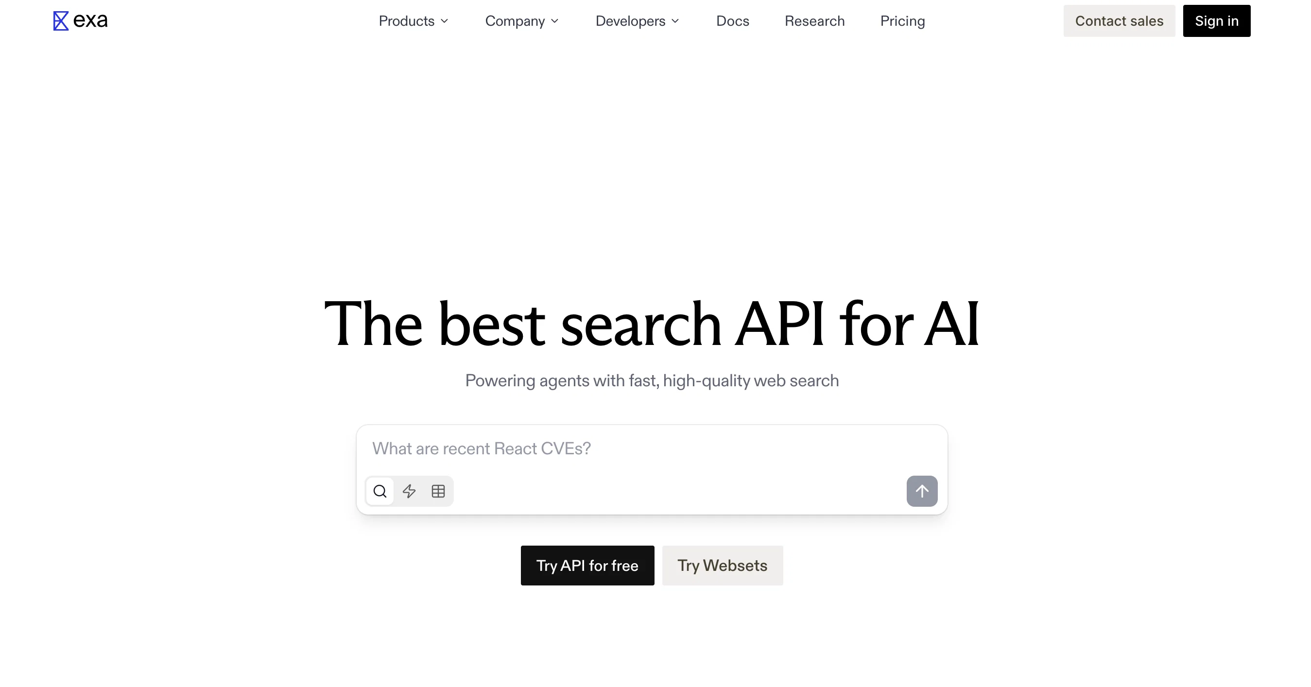 Exa website