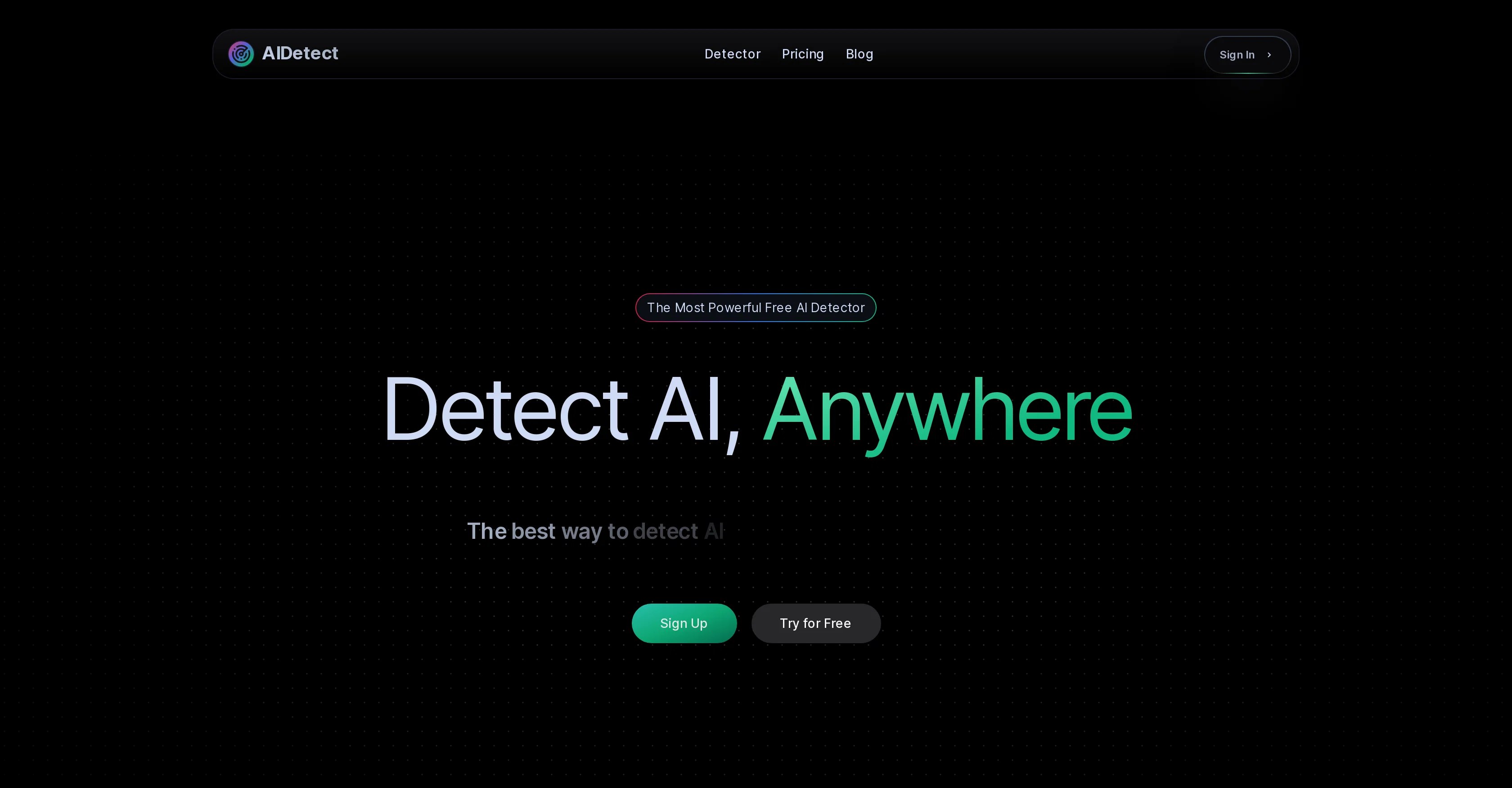 AI Detect website