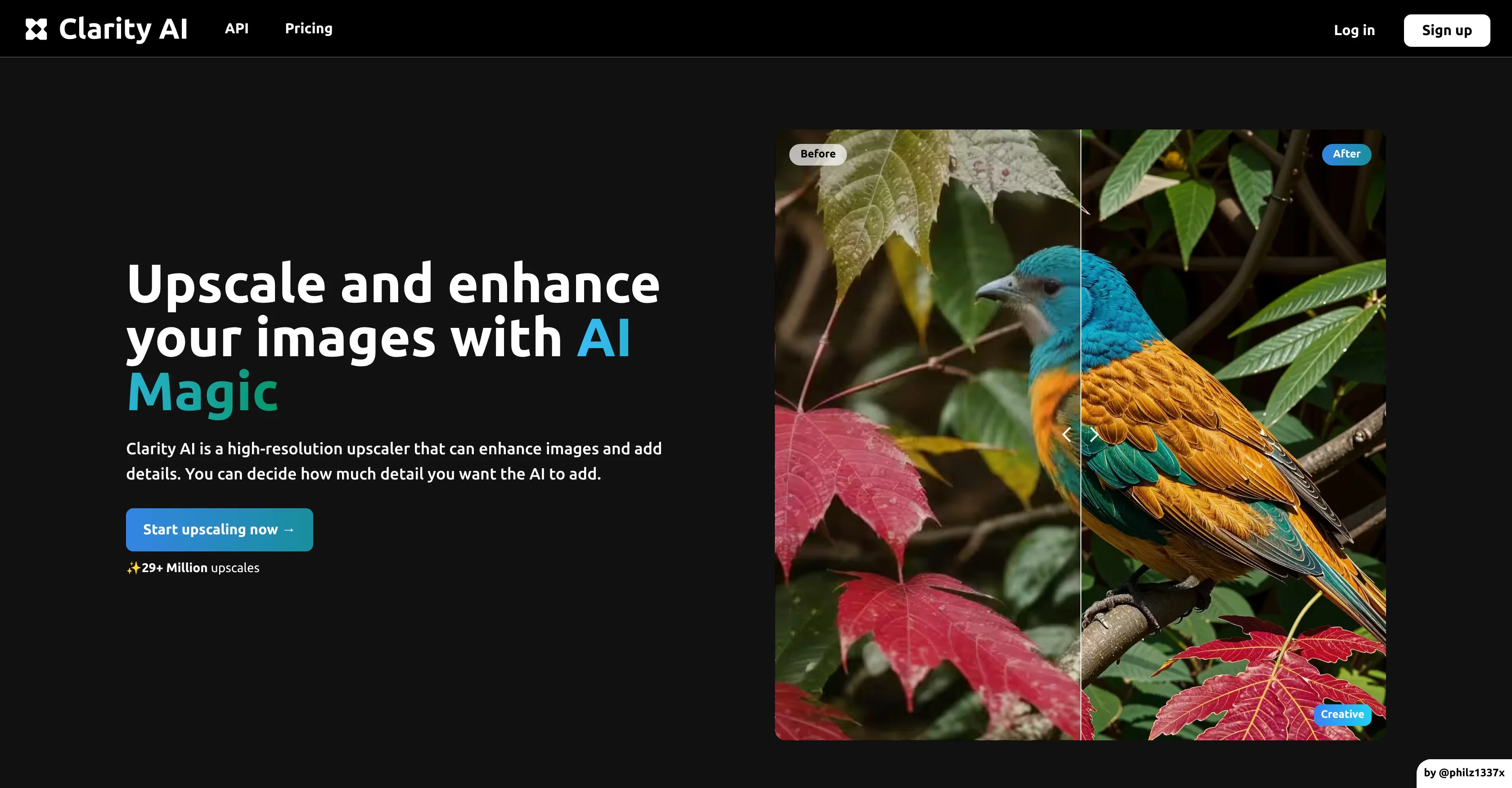 Clarity AI website