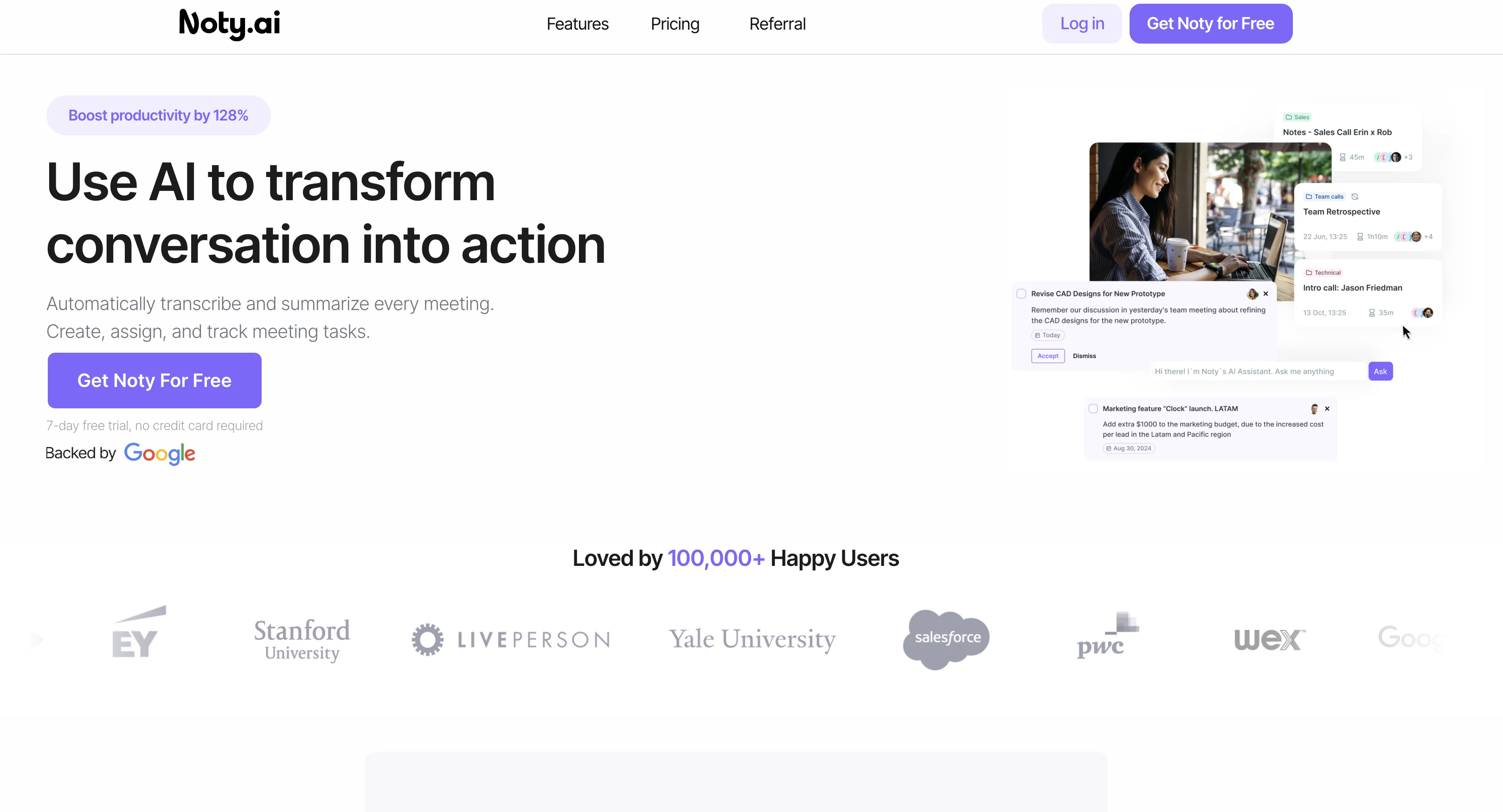 Noty.ai website